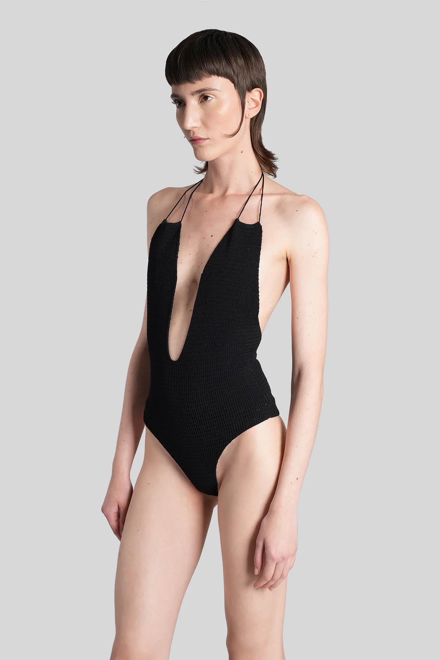 Riviera body Beachwear in black nylon - Image 3