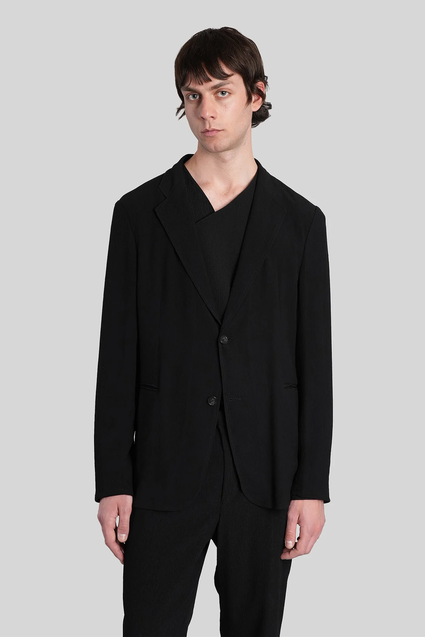 Blazer in black viscose