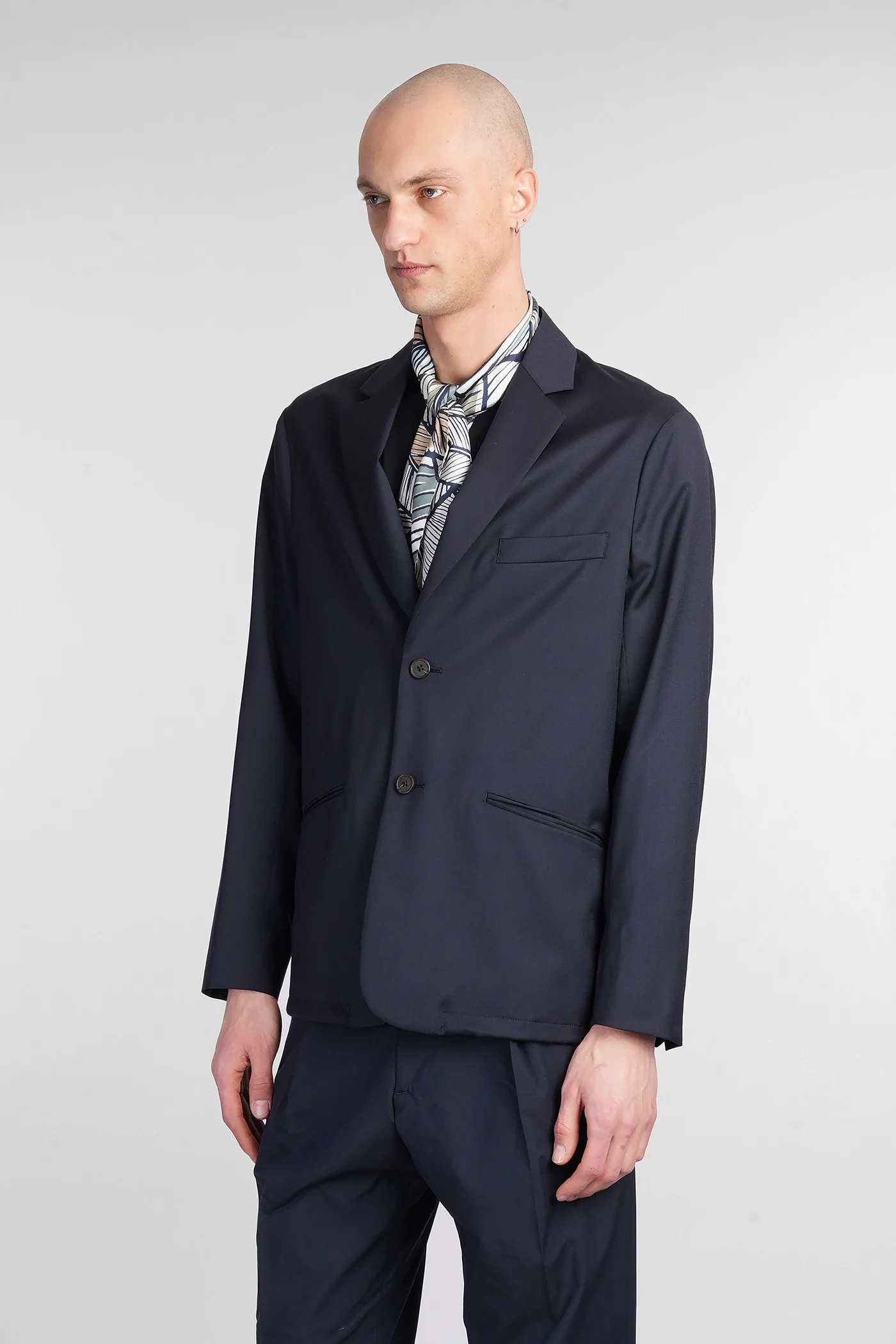 Blazer in blue wool - Image 4