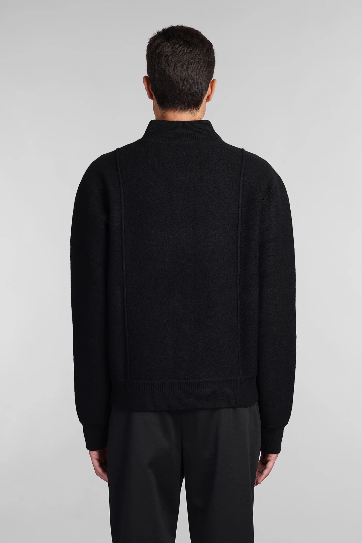 Cardigan in black wool - Image 3