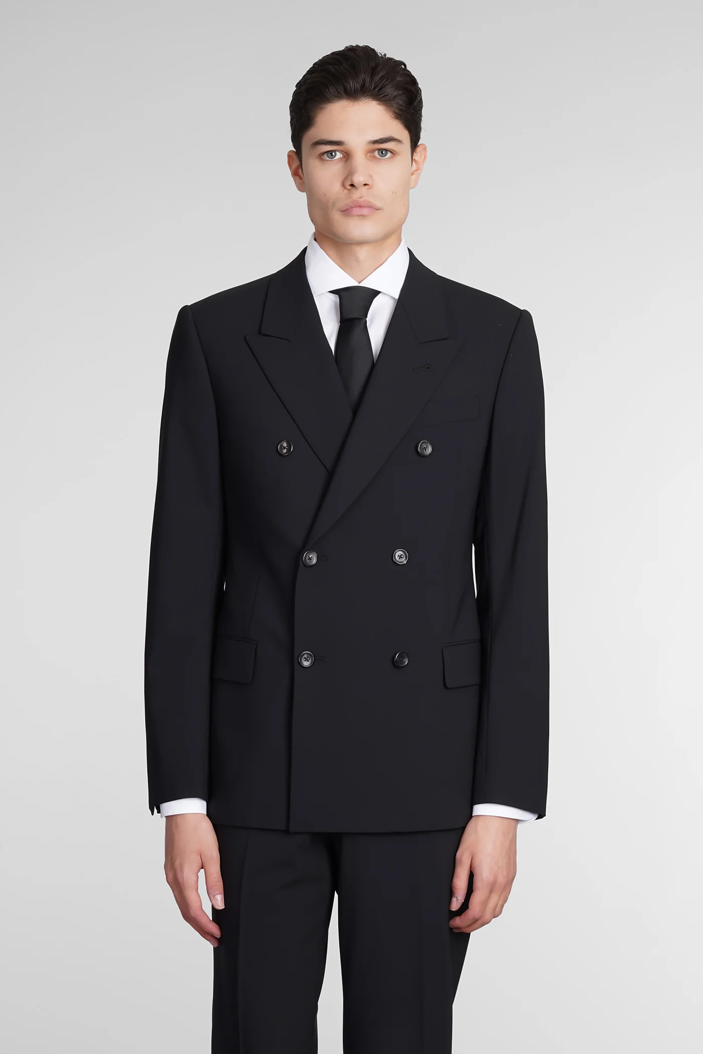 in black wool