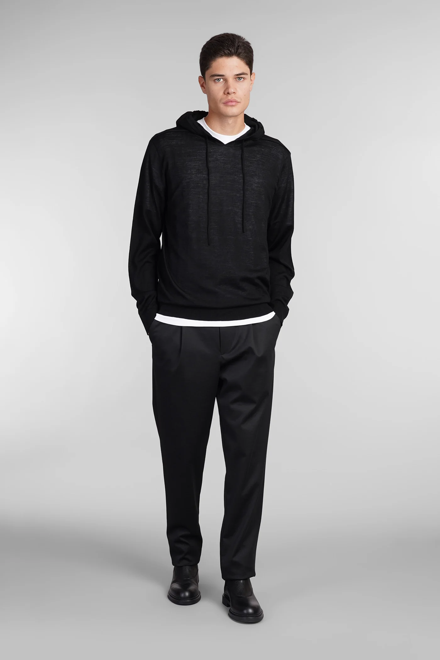 Knitwear in black wool - Image 2