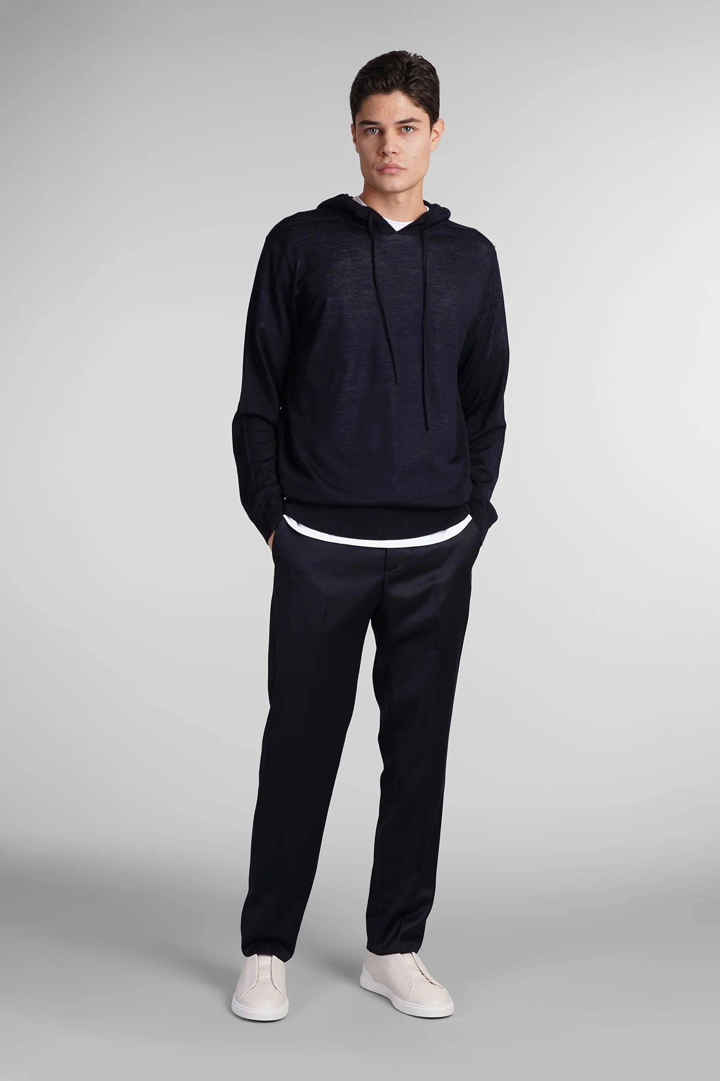 Knitwear in blue wool - Image 2