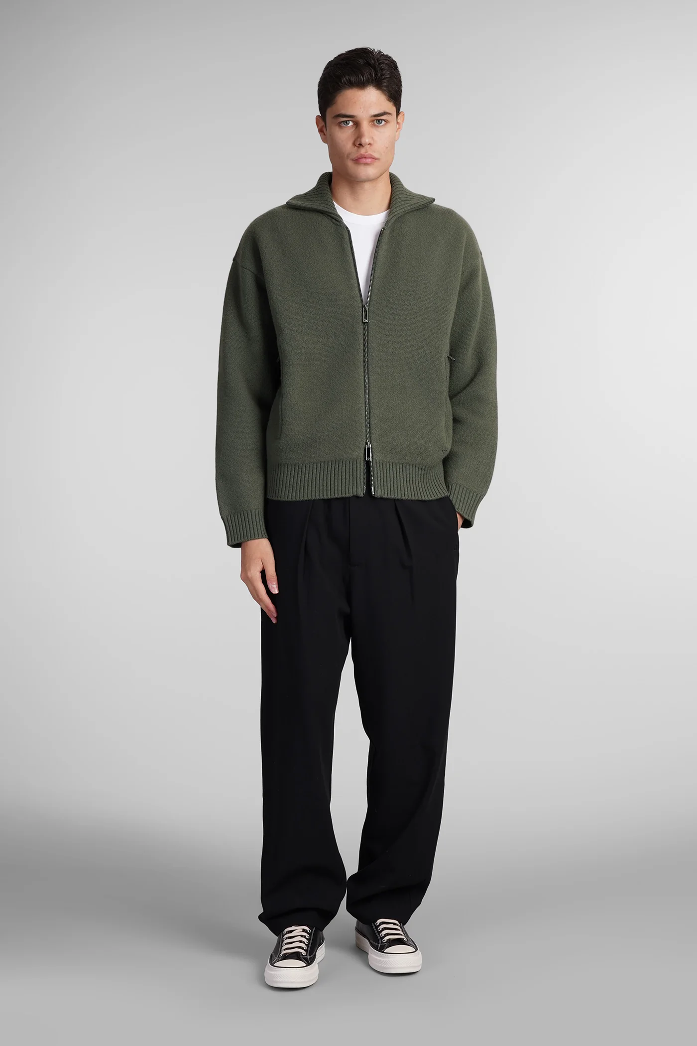 Knitwear in green wool - Image 2
