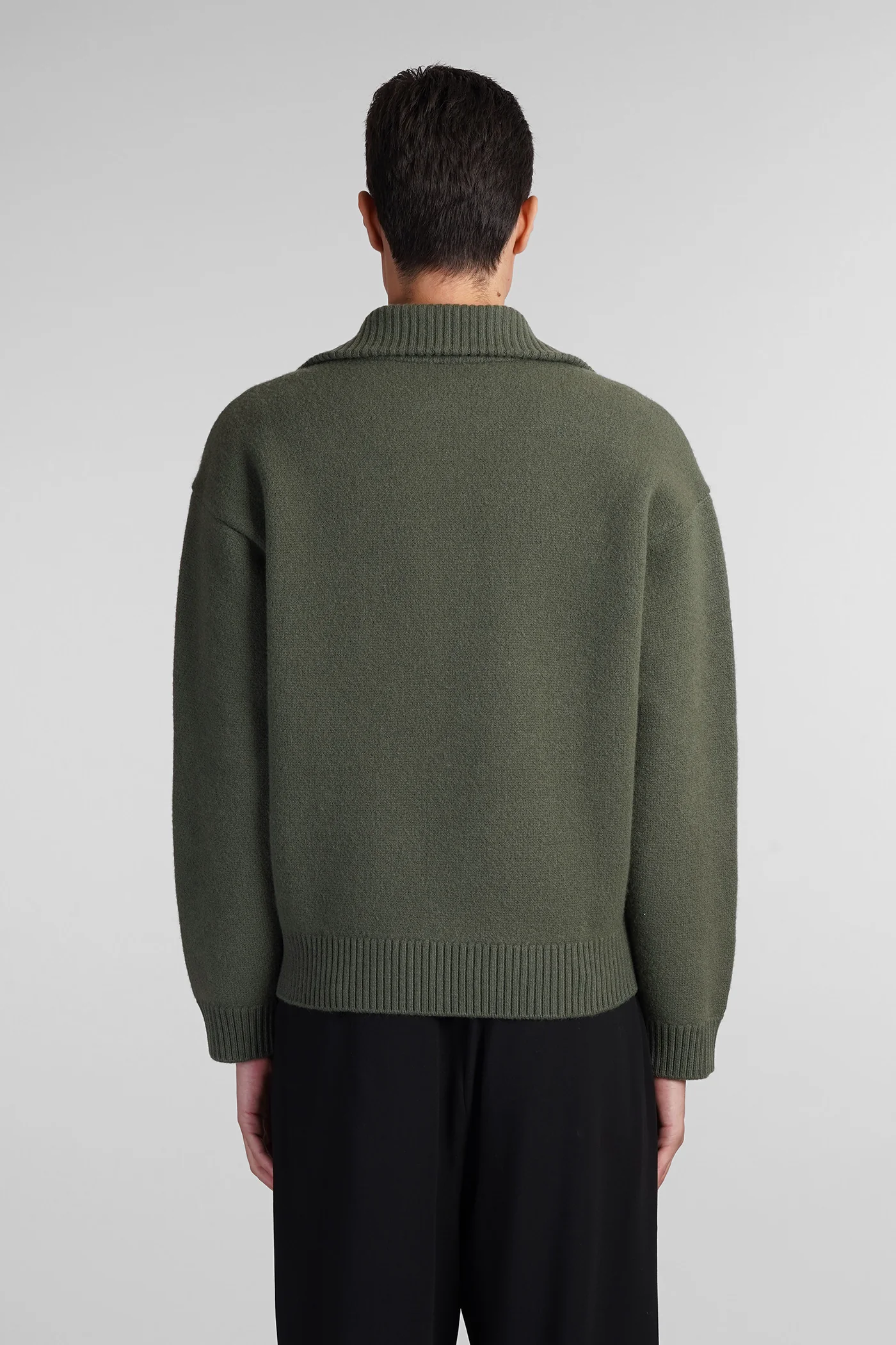Knitwear in green wool - Image 3