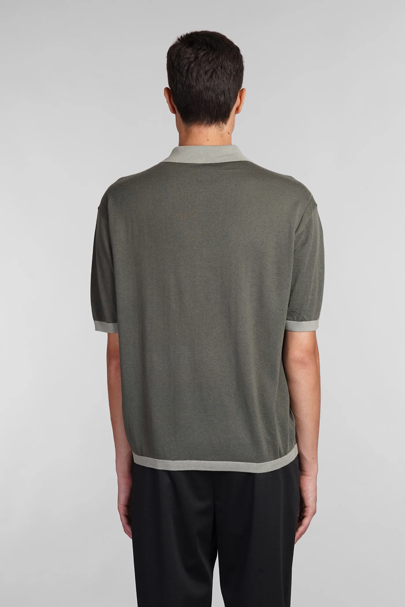 Knitwear in green wool and polyester - Image 3