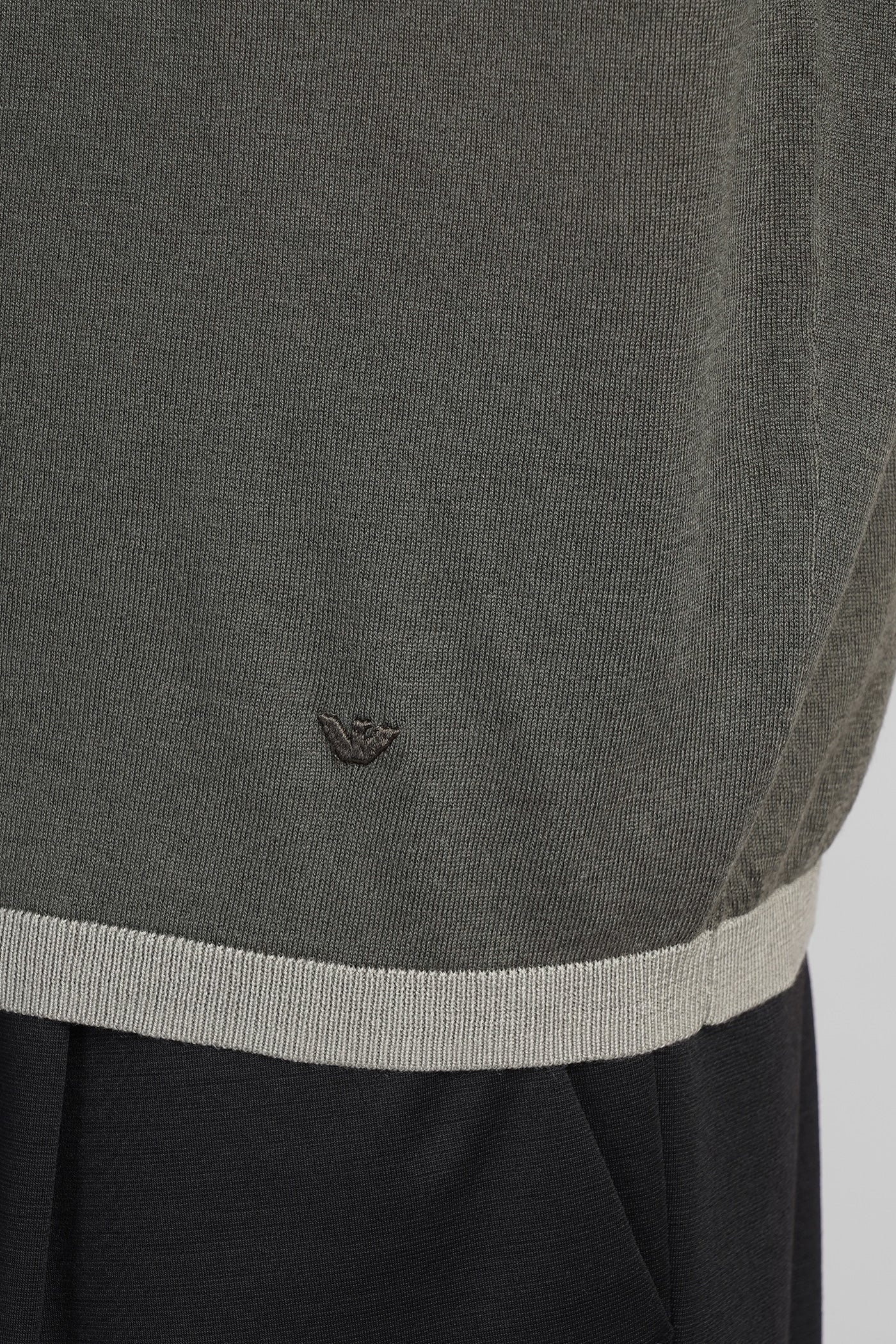Knitwear in green wool and polyester - Image 5