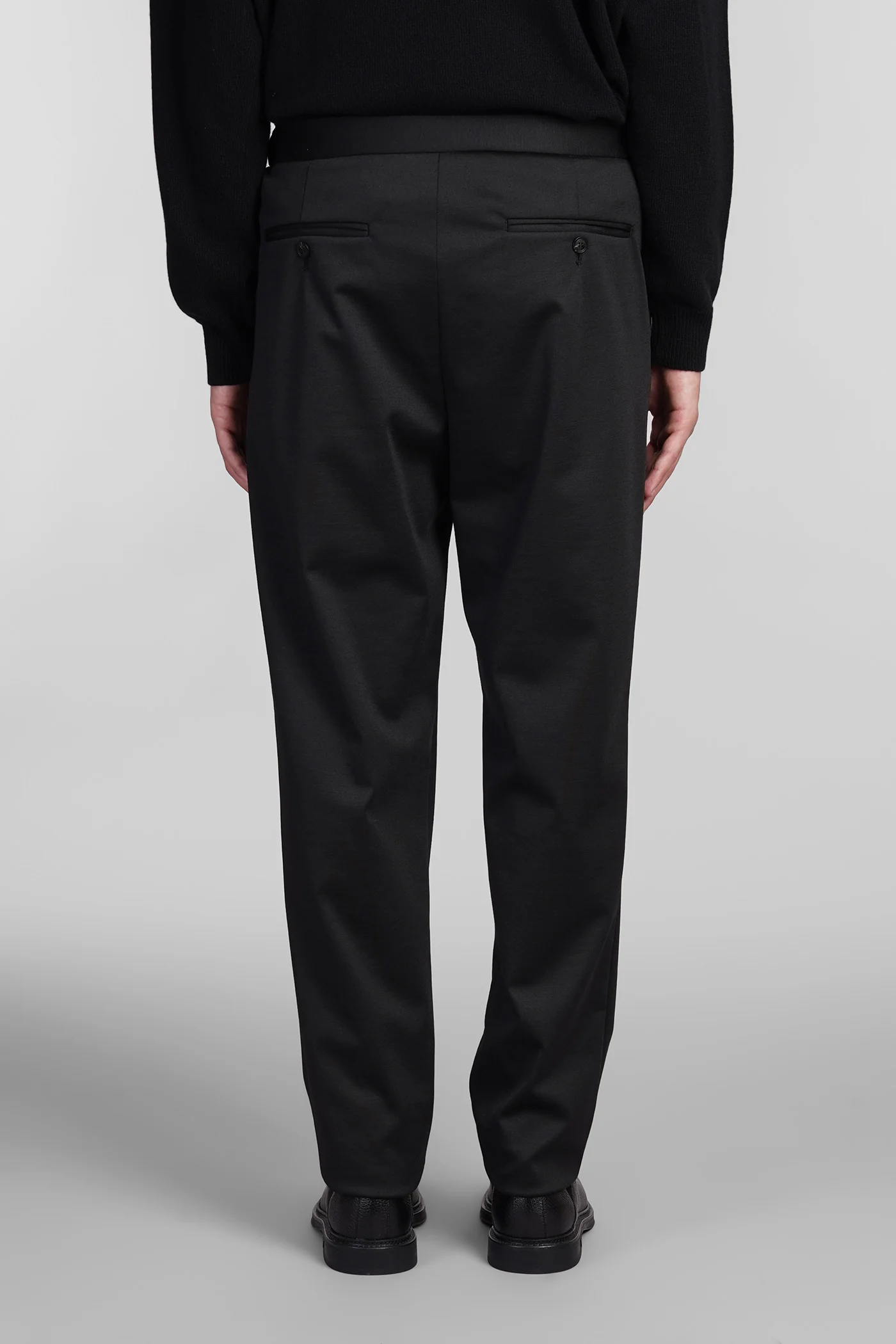 Pants in black polyester - Image 3