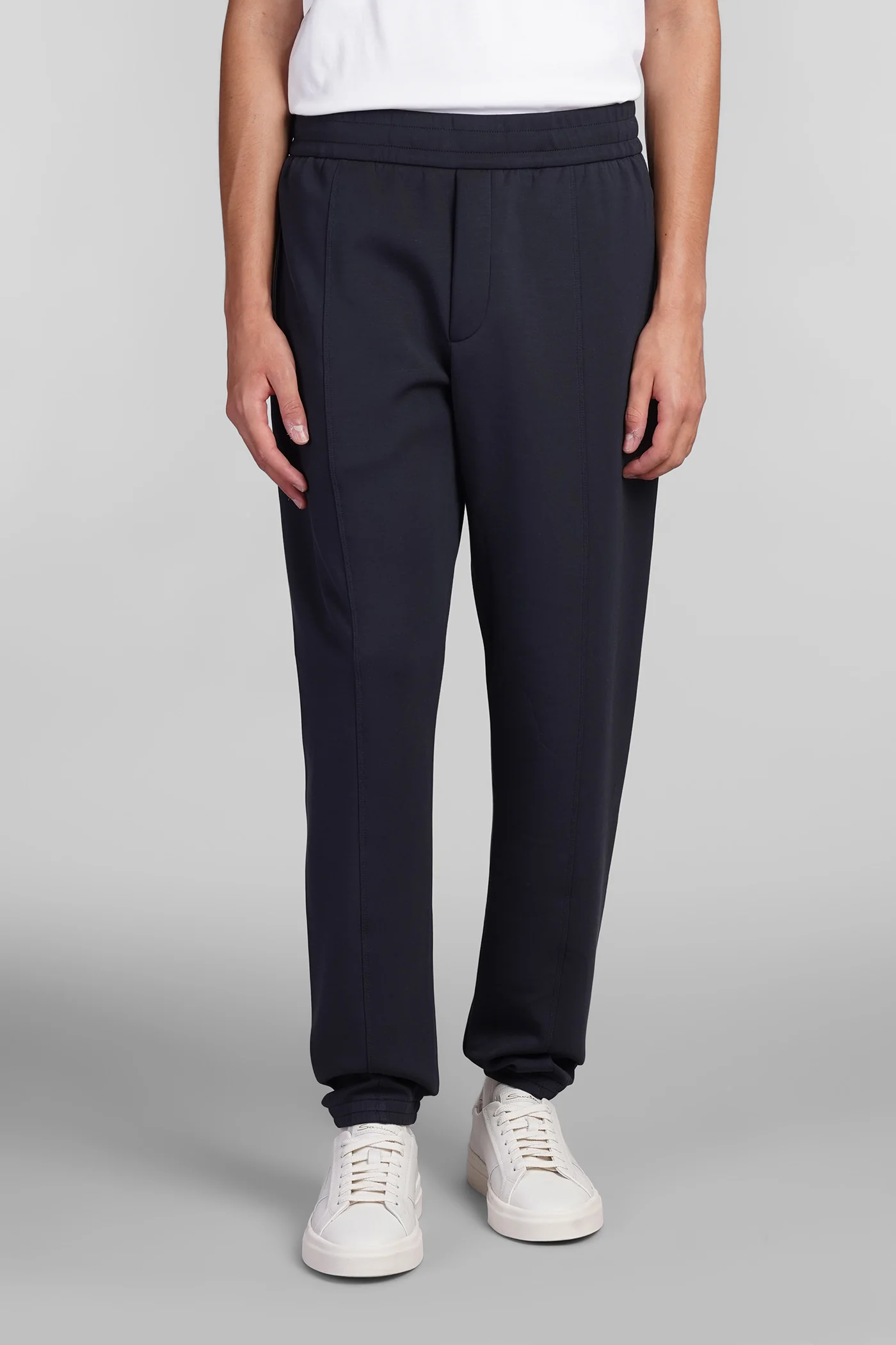 Pants in blue polyester