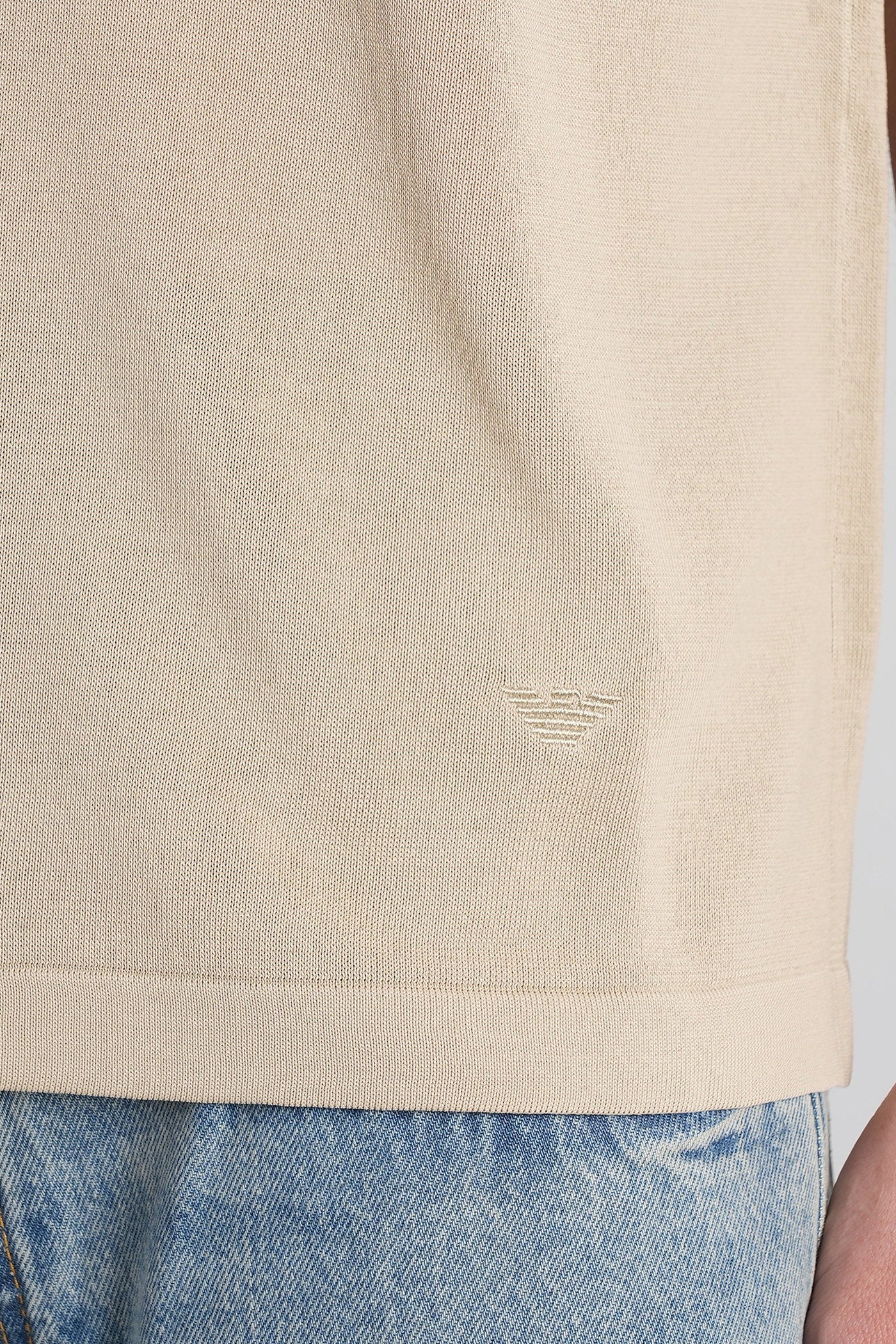 Polo in beige viscose - Image 5