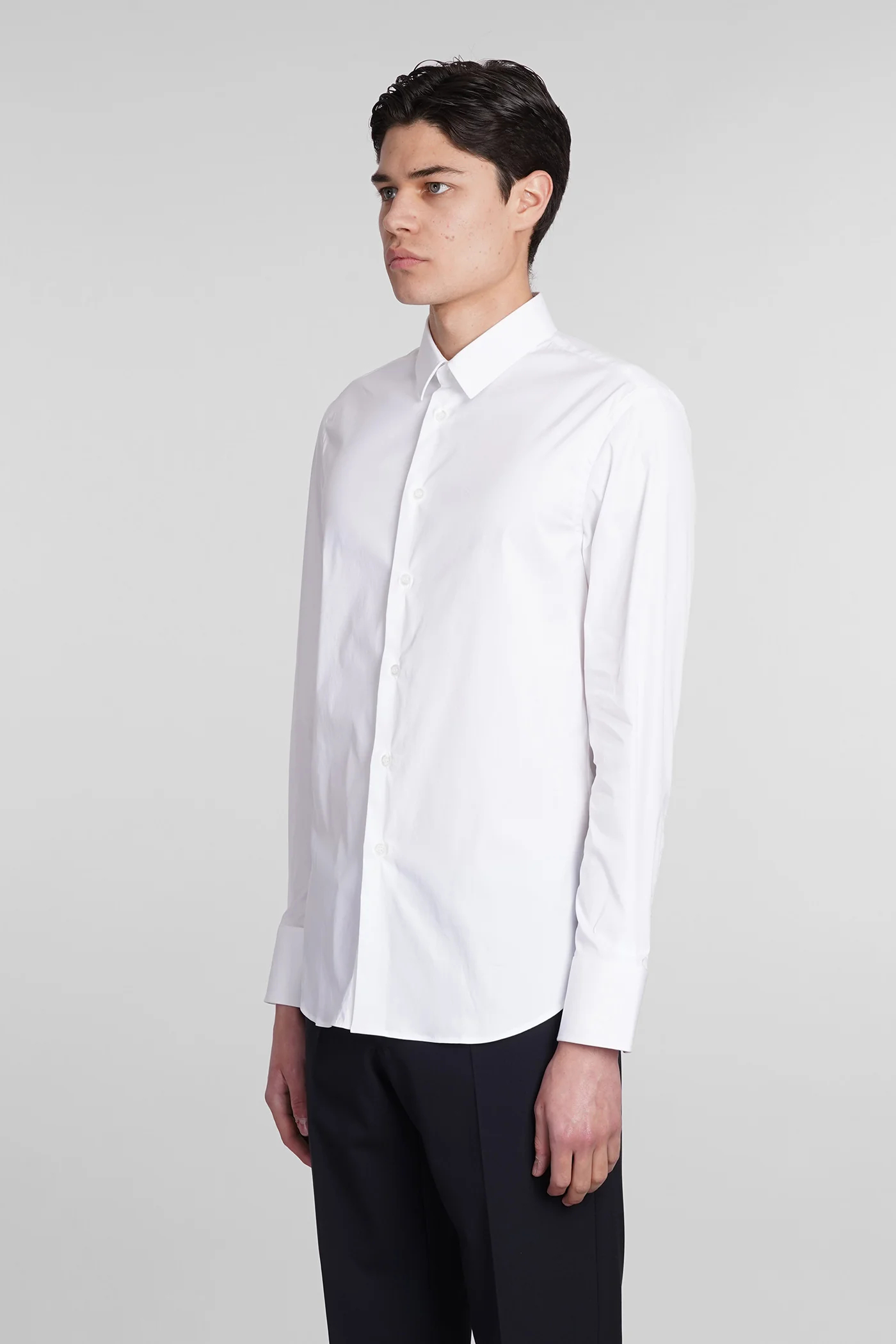Shirt in white cotton - Image 4