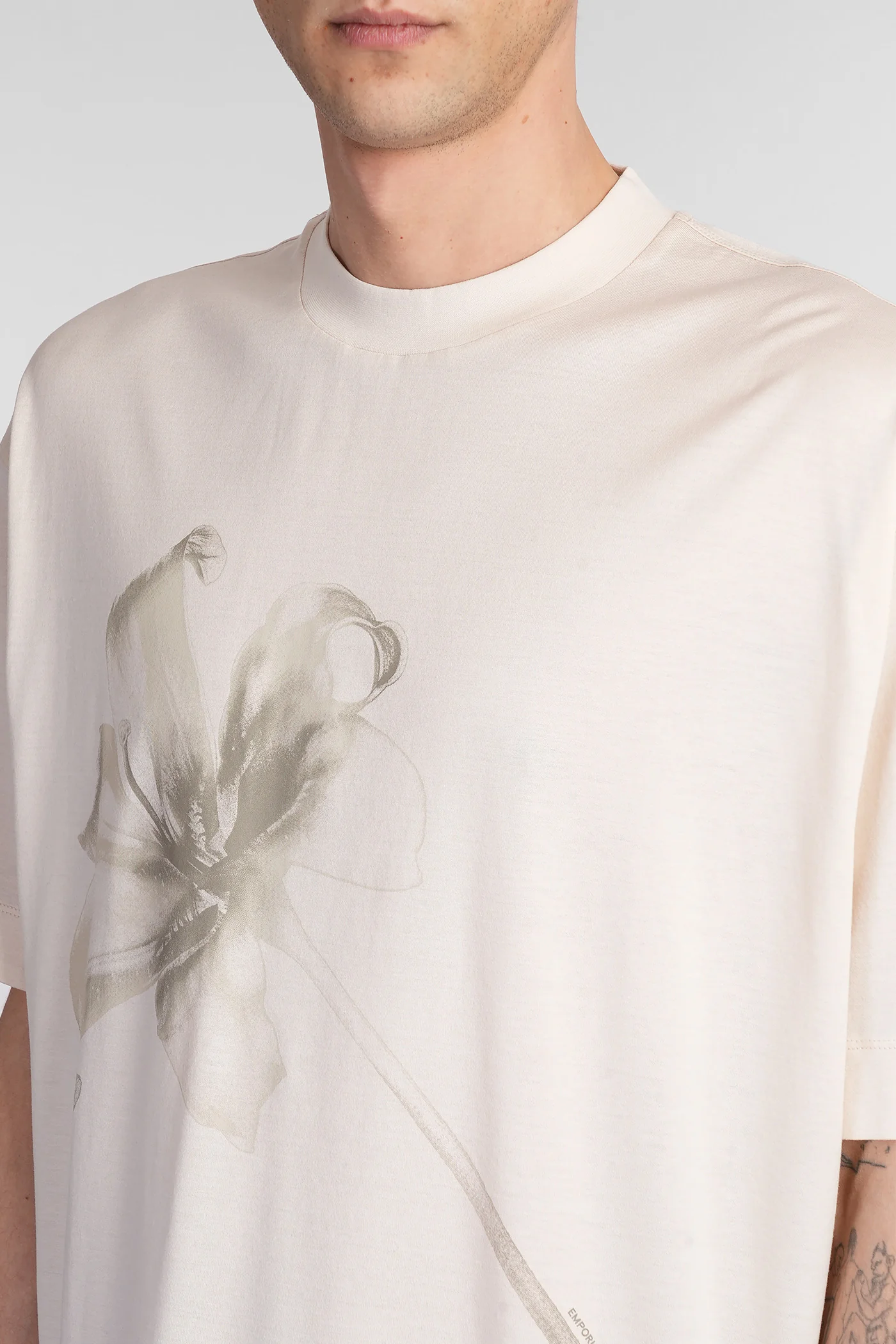T-Shirt in beige wool and polyester - Image 5