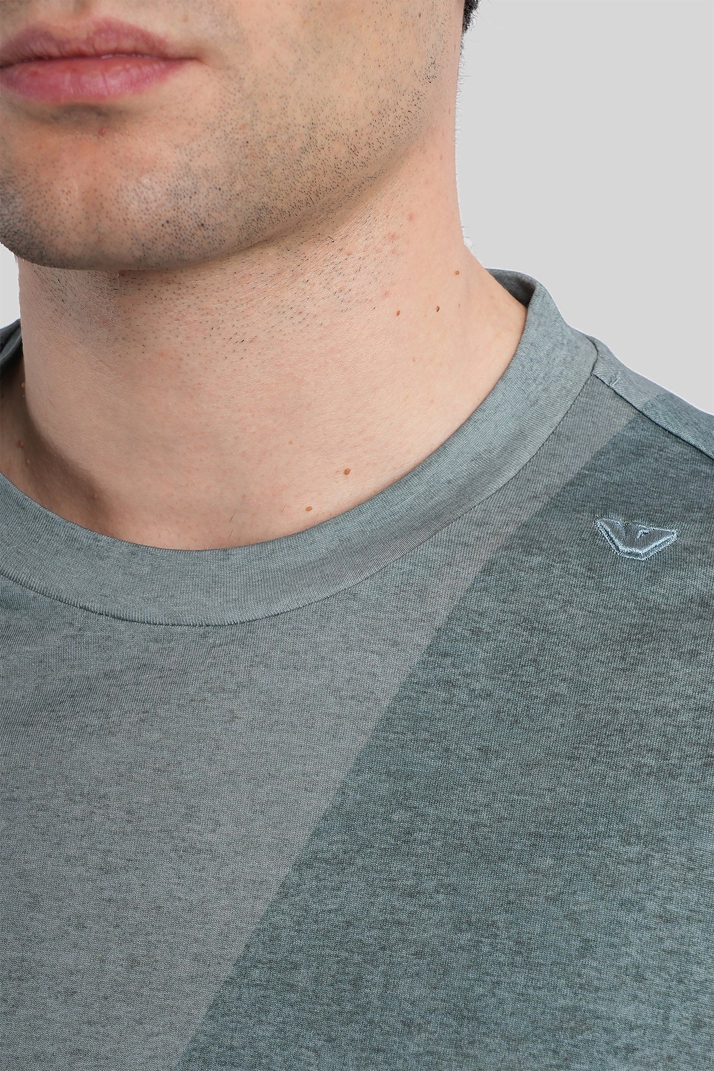 T-Shirt in green wool and polyester - Image 5