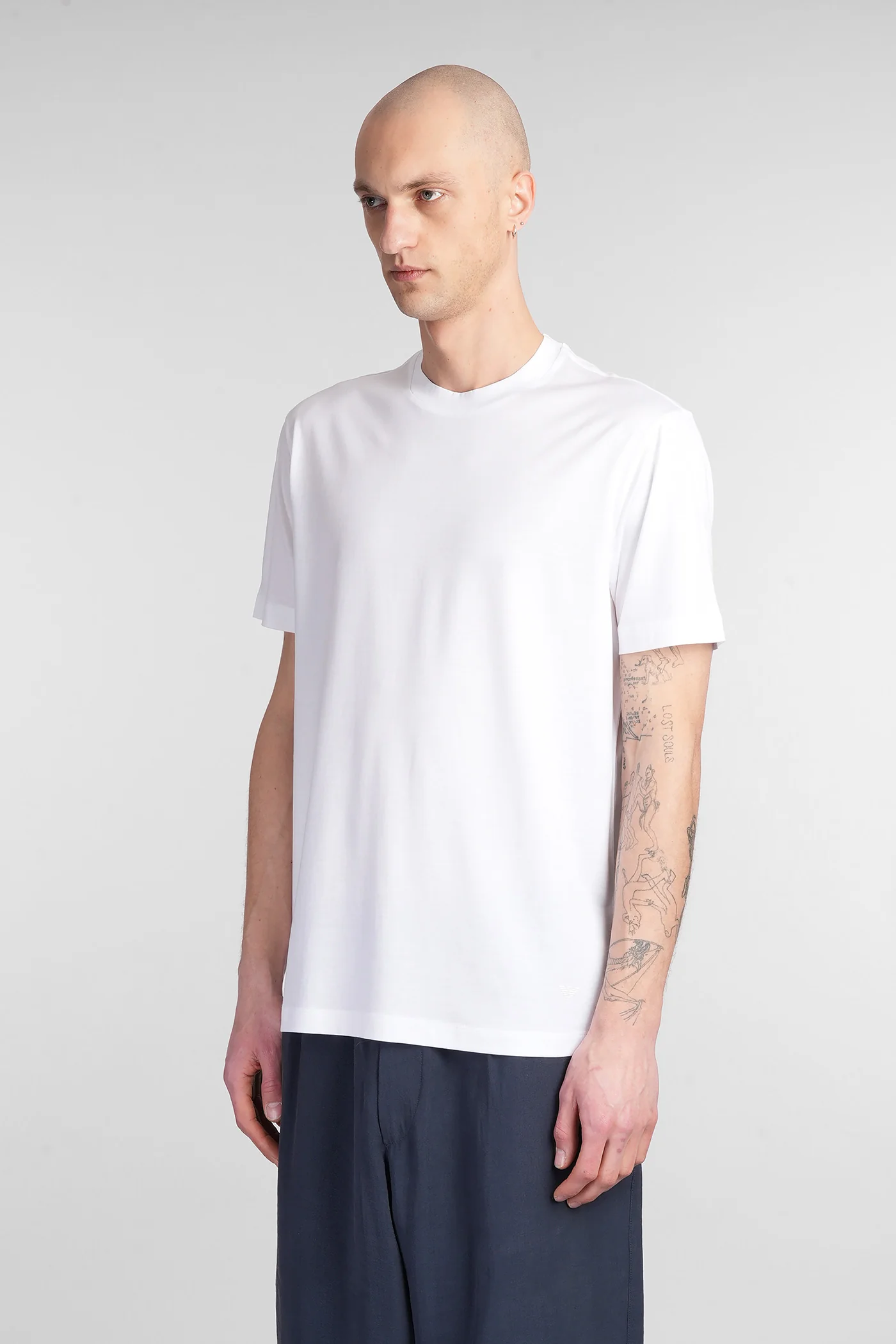 T-Shirt in white wool and polyester - Image 4