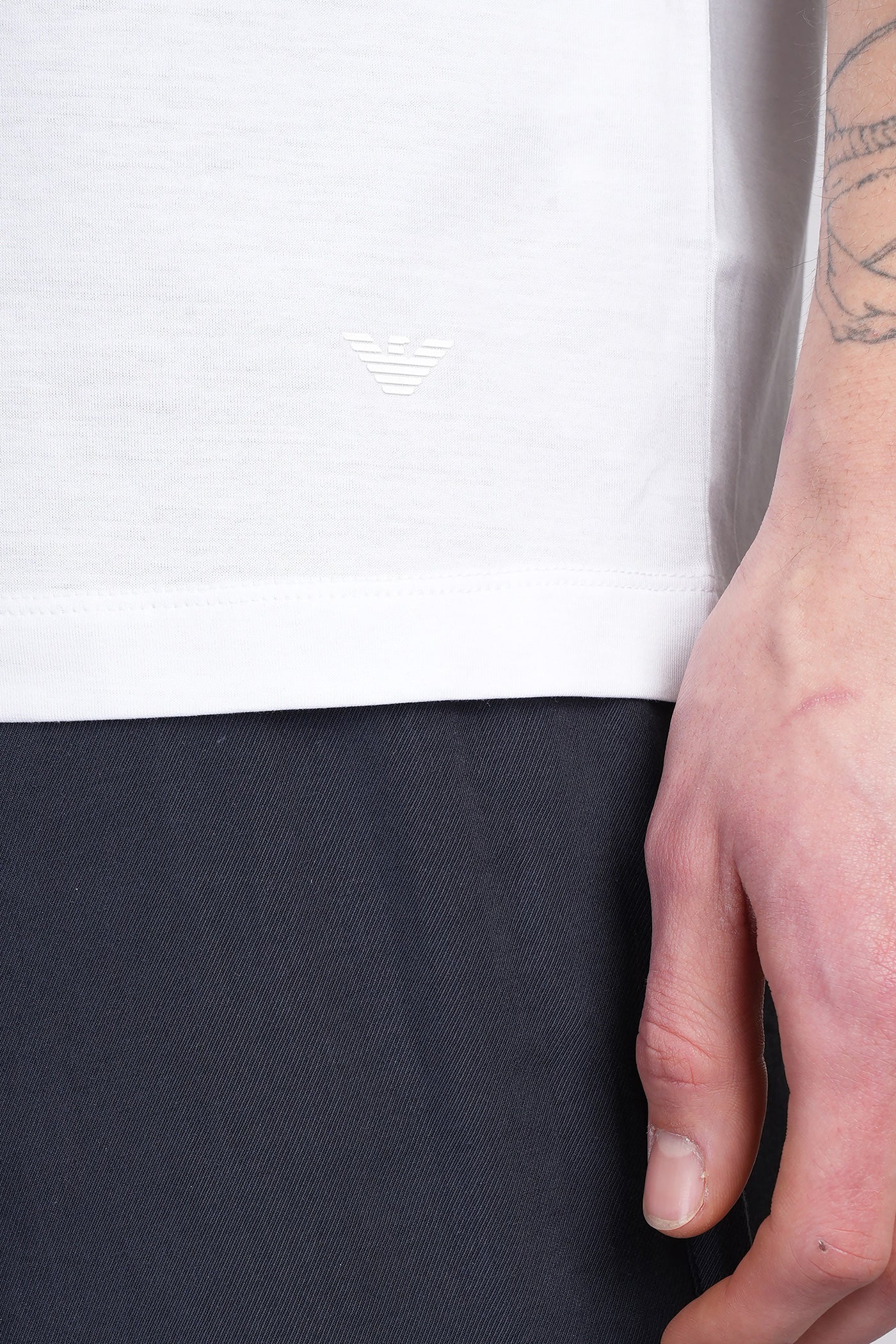 T-Shirt in white wool and polyester - Image 5