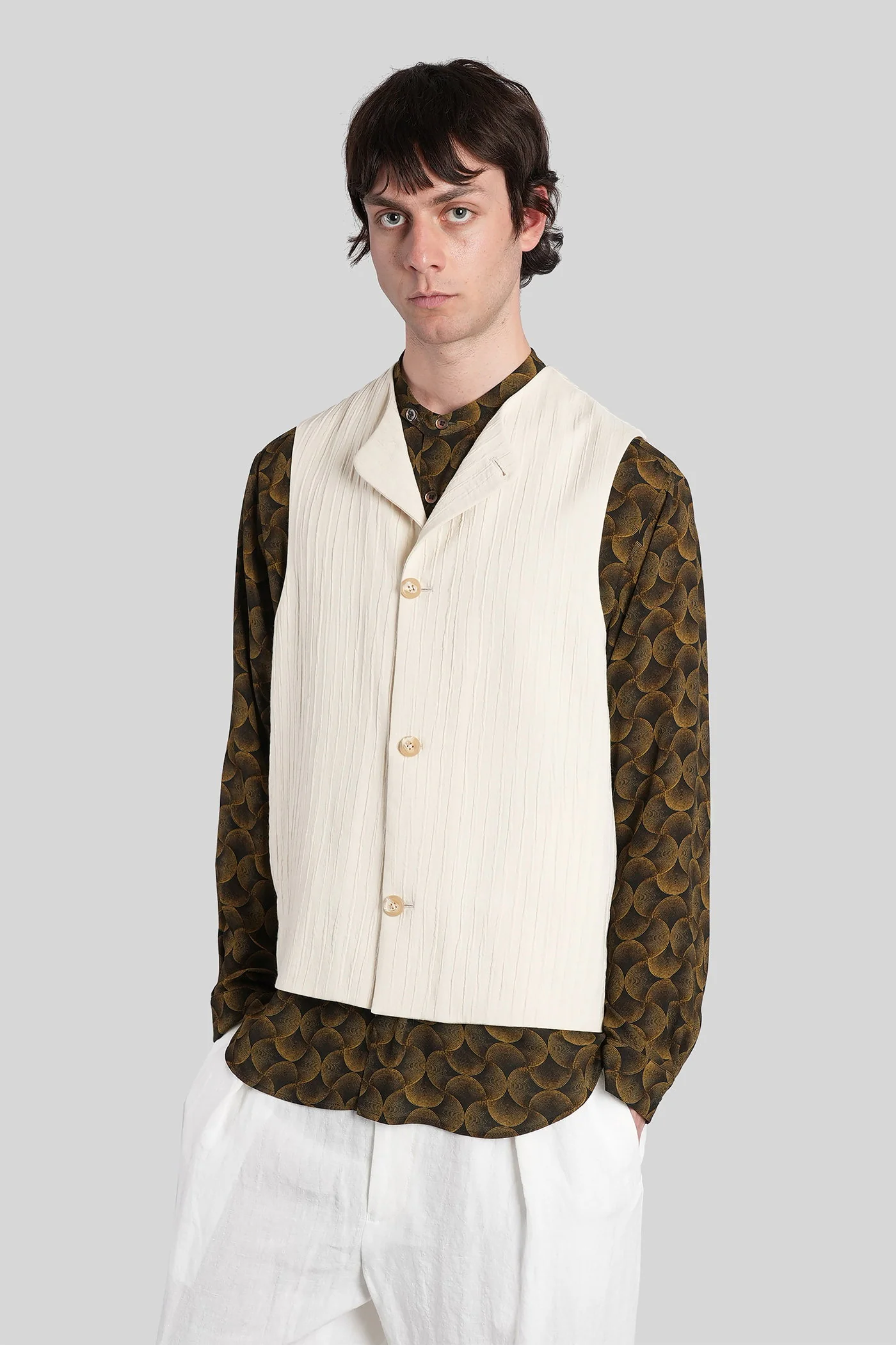 Vest in beige viscose - Image 4