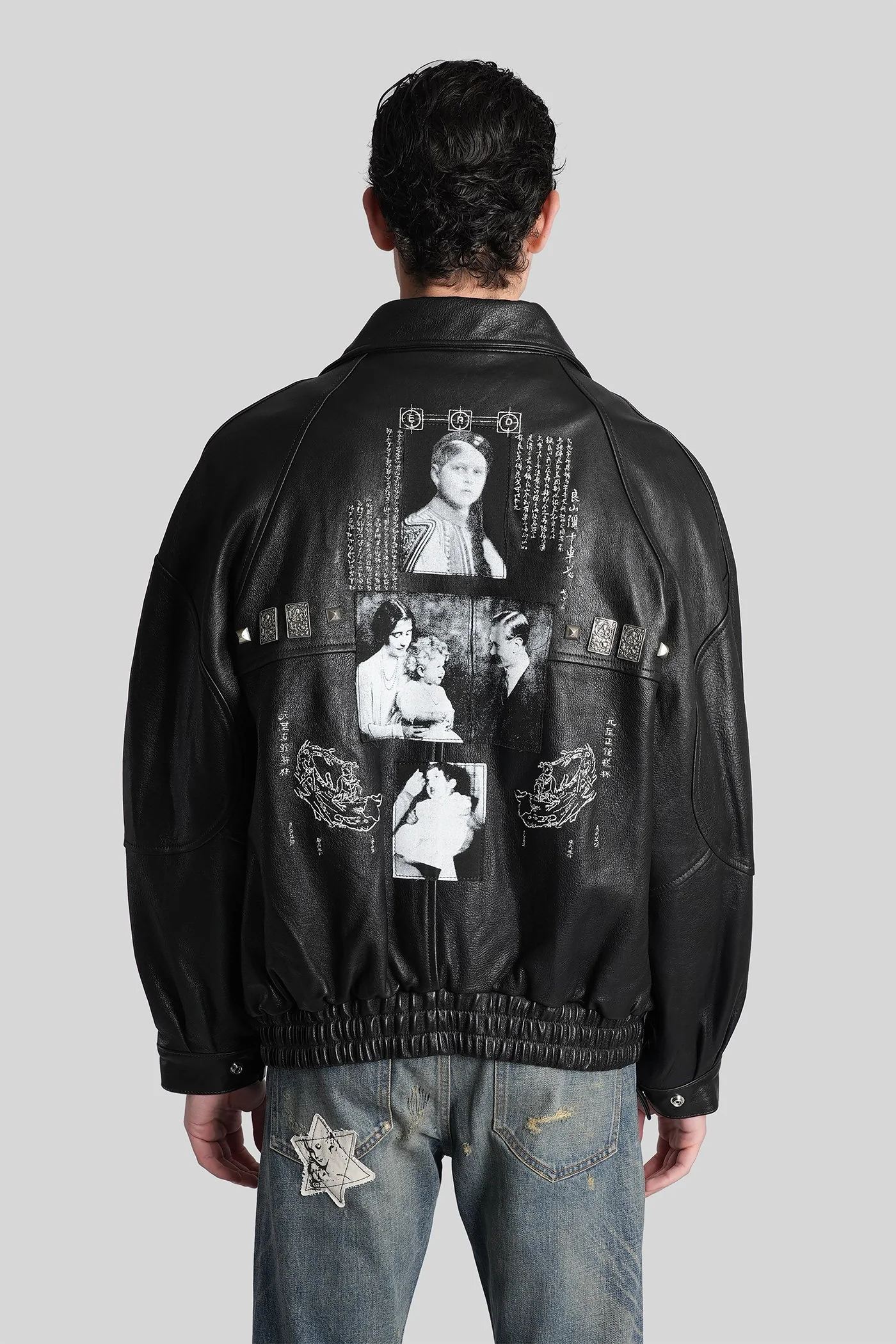 Leather jacket in black leather - Image 3