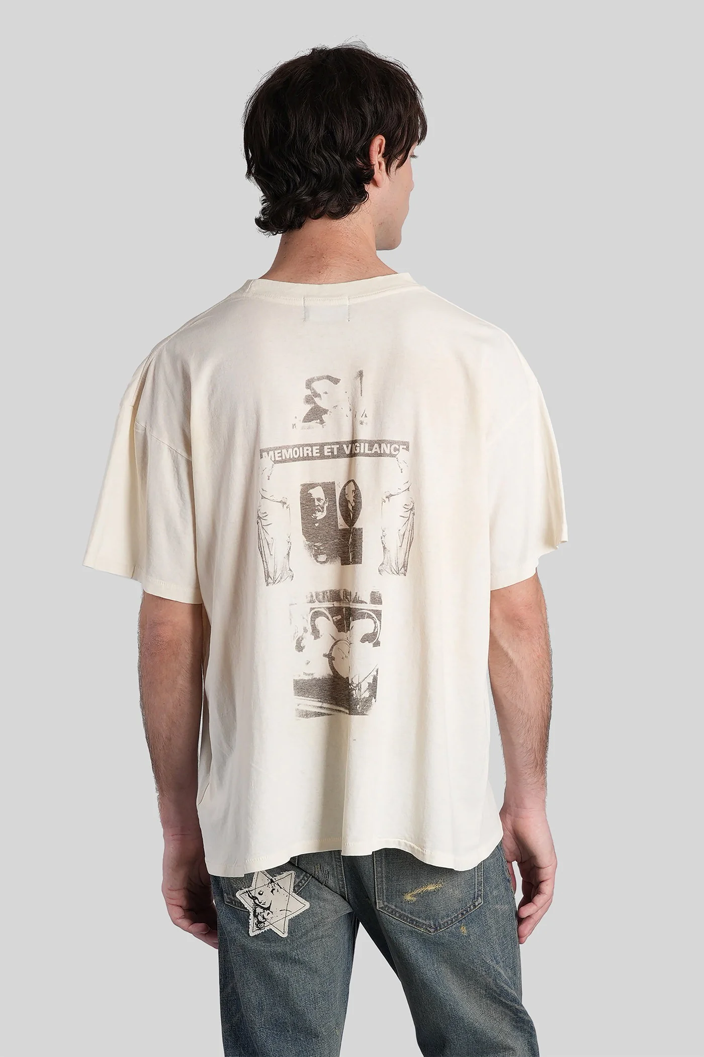 T-Shirt in beige cotton - Image 3
