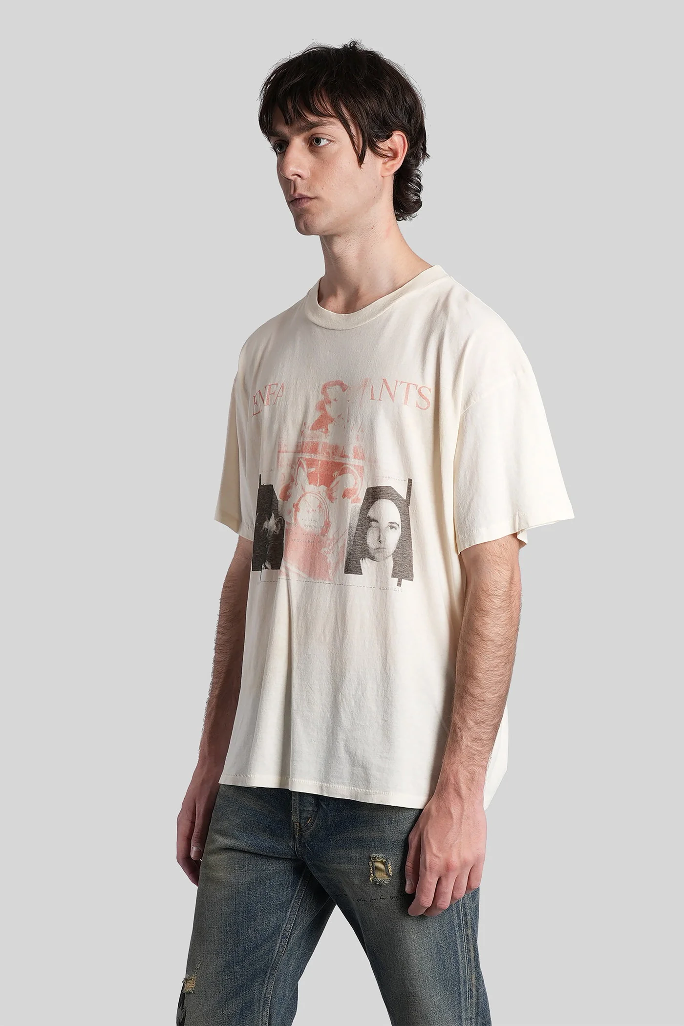 T-Shirt in beige cotton - Image 4