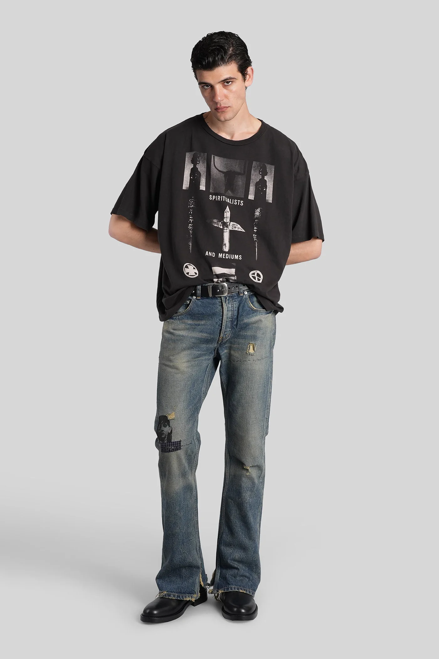 T-Shirt in black cotton - Image 2