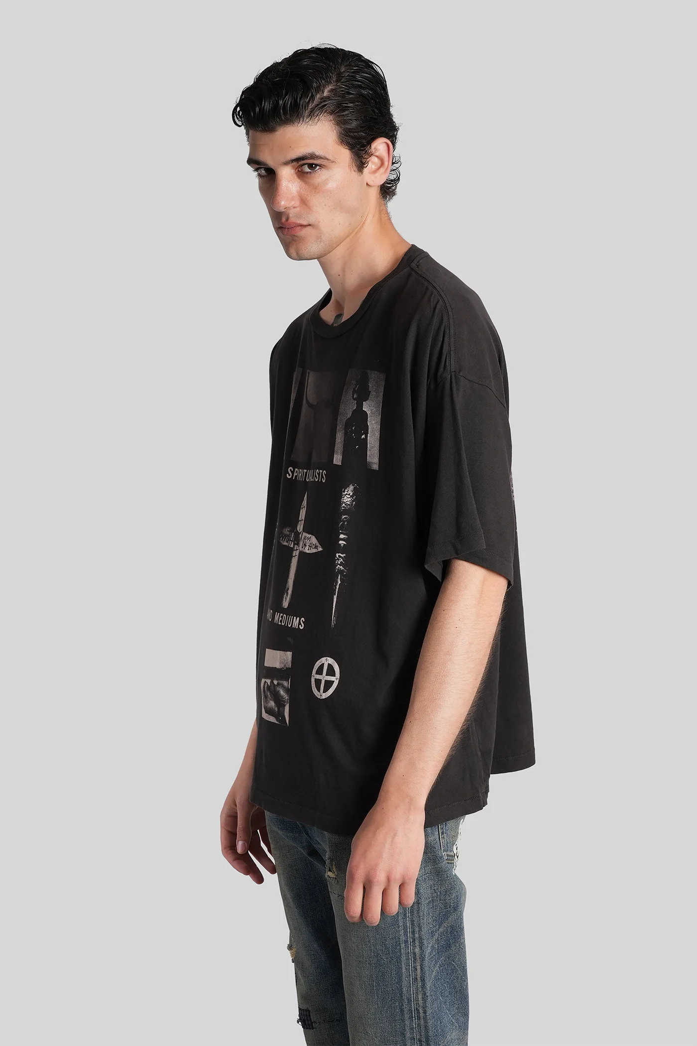 T-Shirt in black cotton - Image 4