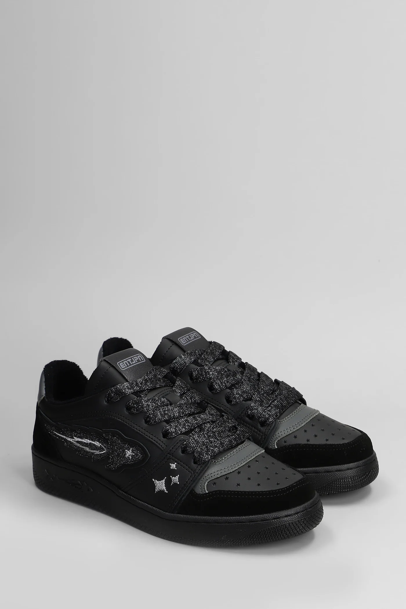 Egg Rocket Sneakers in black suede and leather - Image 2