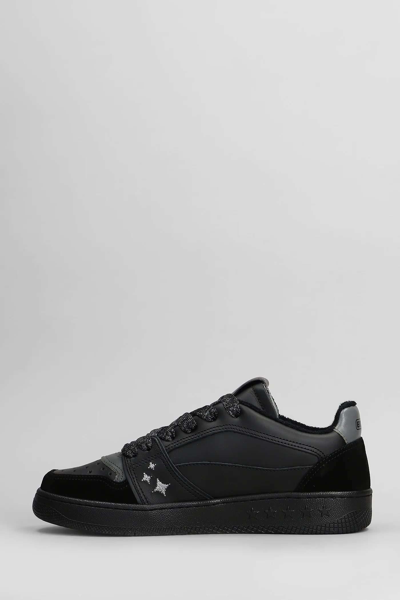 Egg Rocket Sneakers in black suede and leather - Image 3
