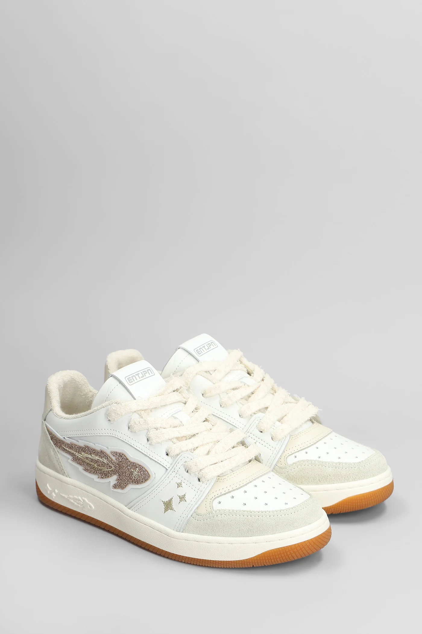 Egg Rocket Sneakers in white suede and leather - Image 2