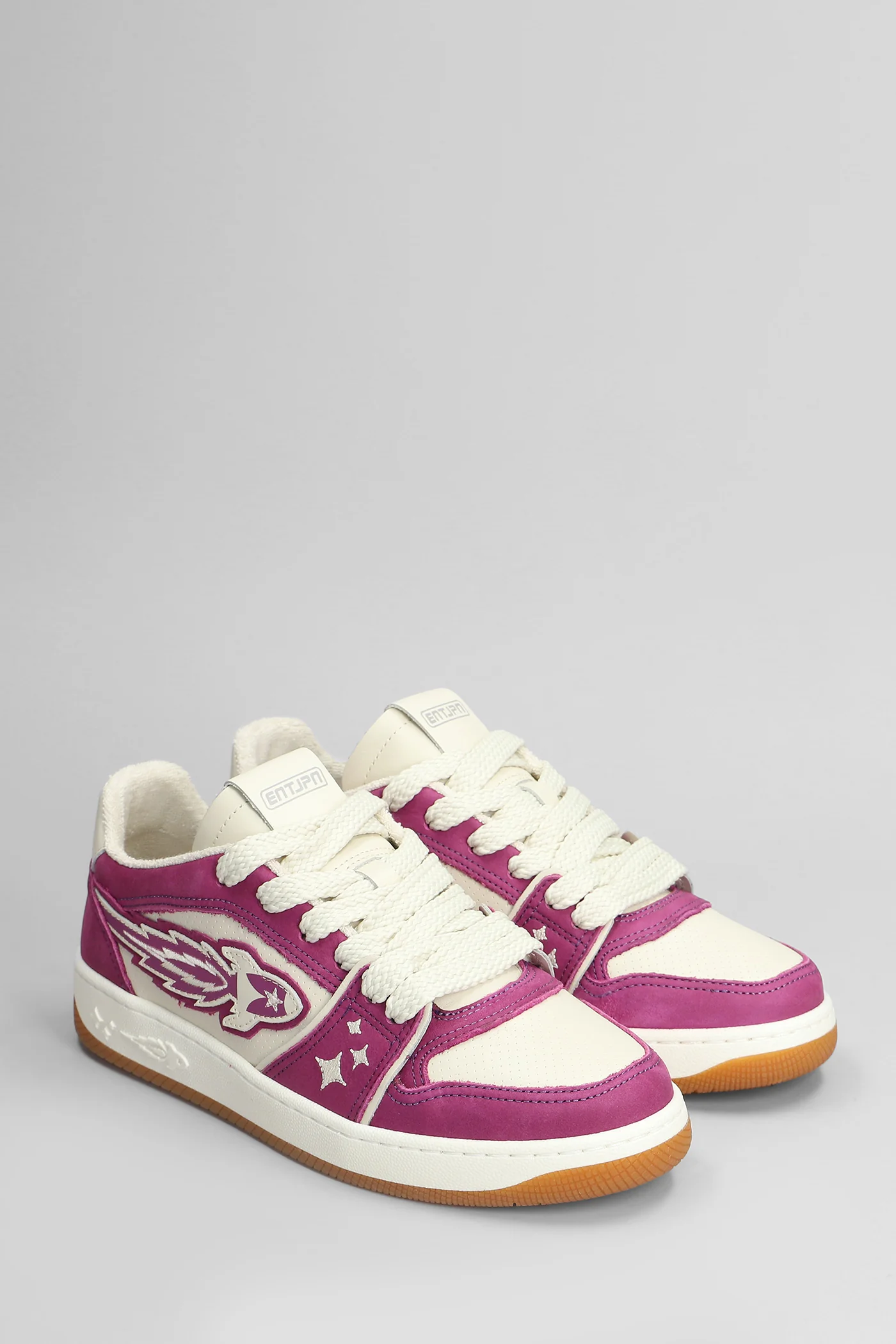 Egg Rocket Sneakers in white suede and leather - Image 2