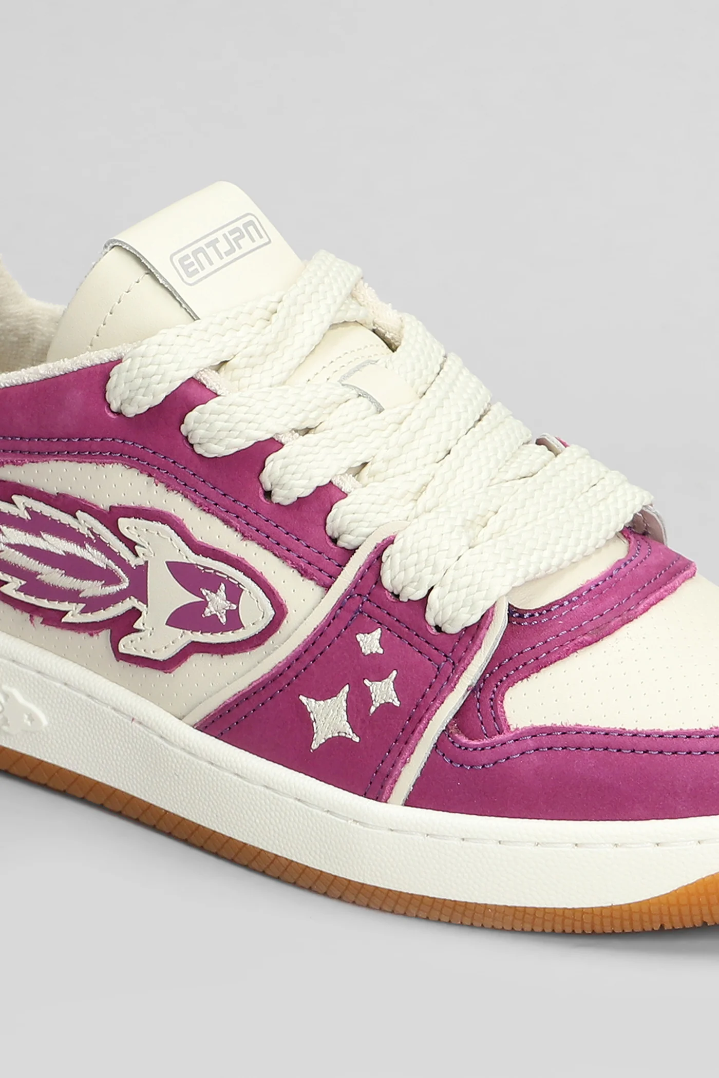 Egg Rocket Sneakers in white suede and leather - Image 5