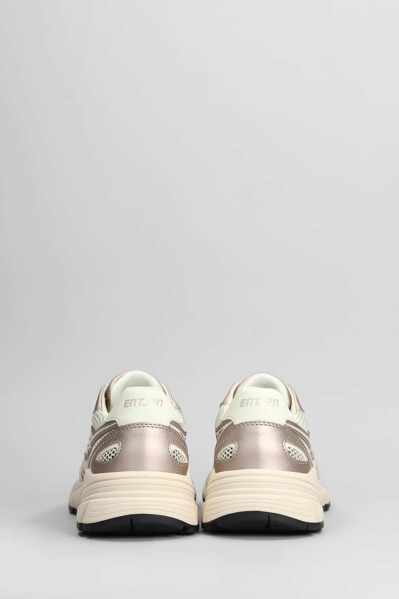 Run Rocket Sneakers in beige leather and fabric - Image 4