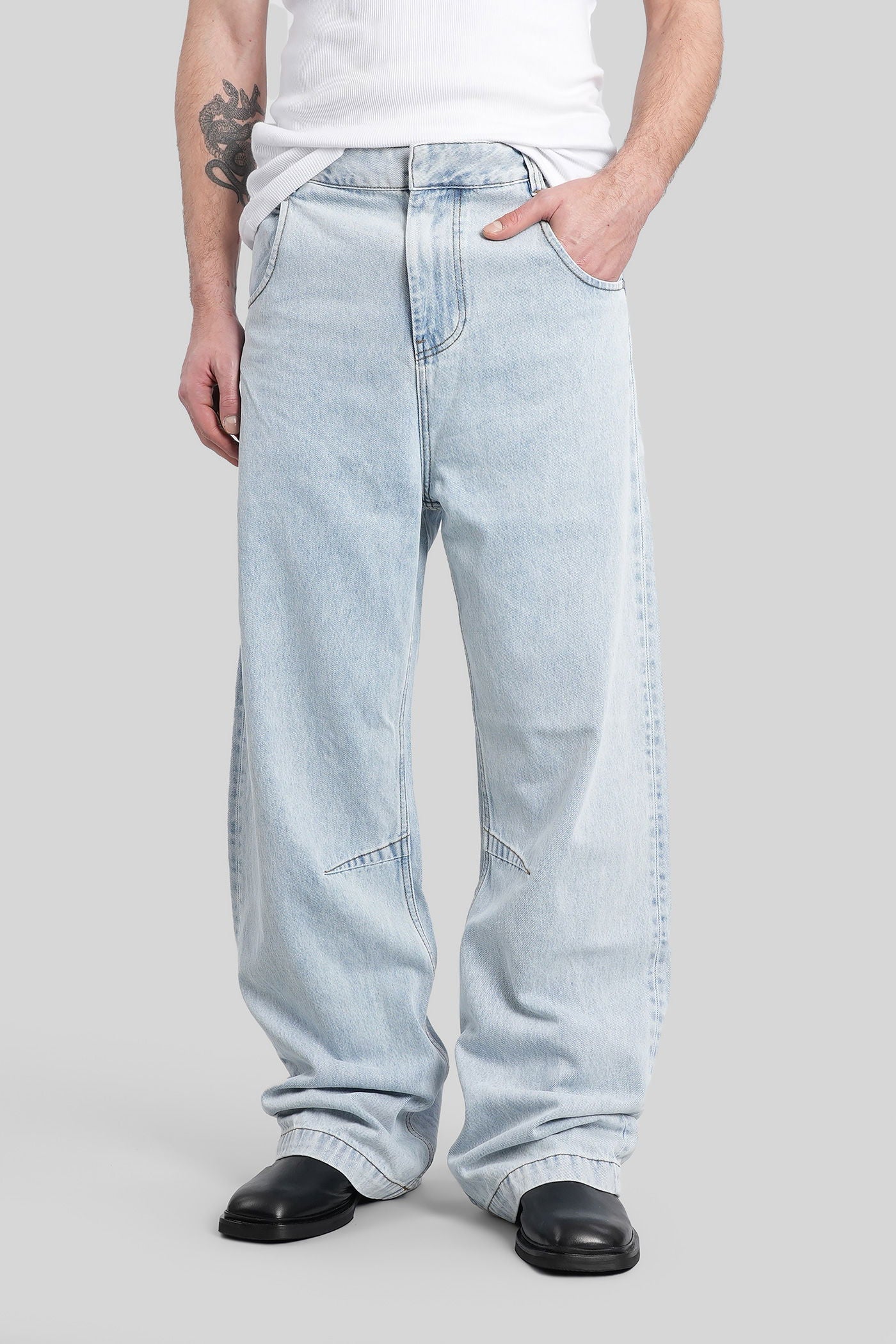 Jeans in blue cotton