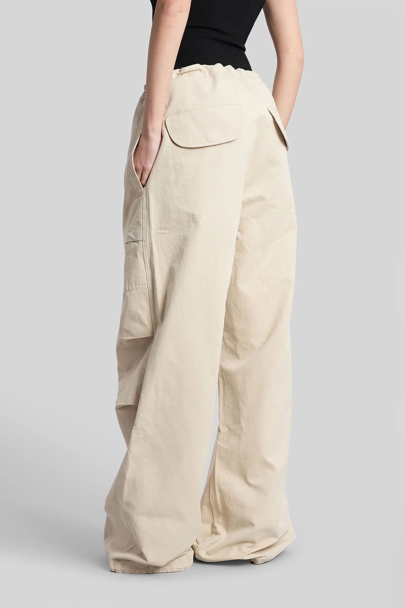 Pants in beige cotton - Image 3