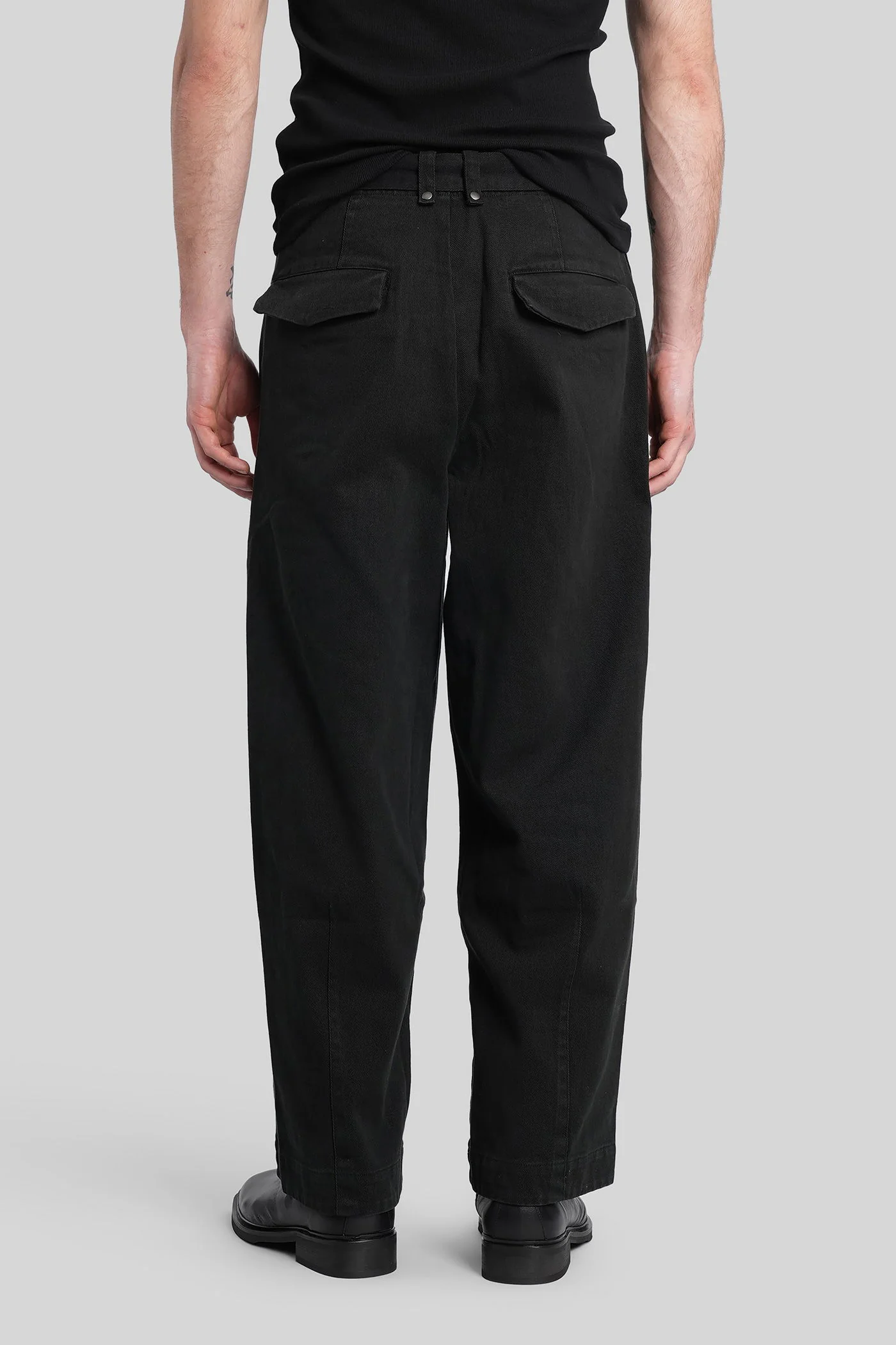 Pants in black cotton - Image 2