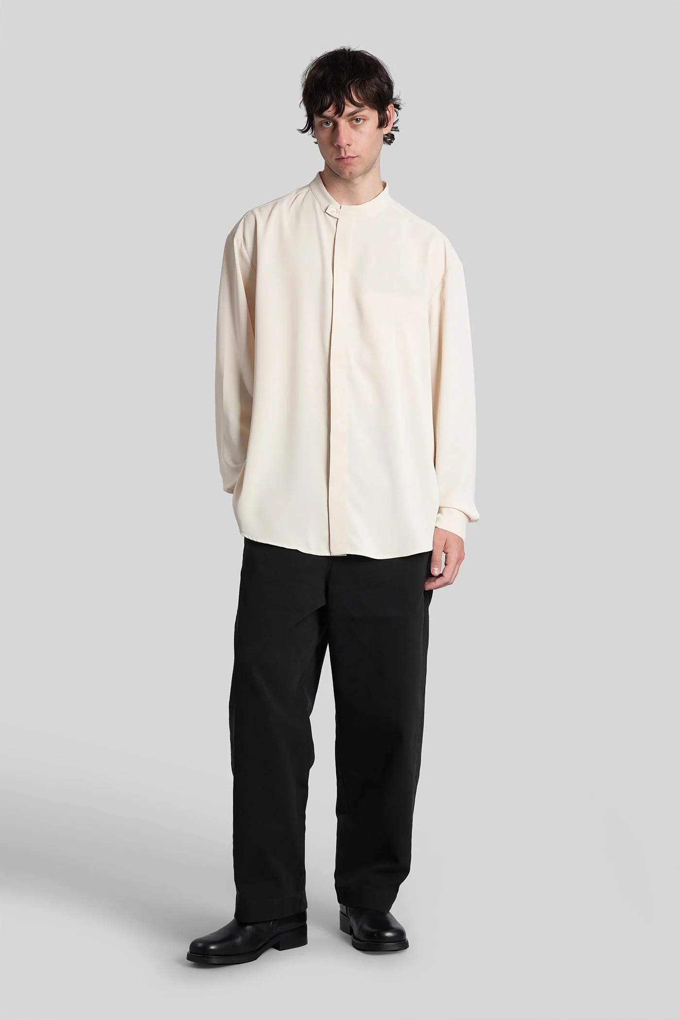 Shirt in beige polyester - Image 2