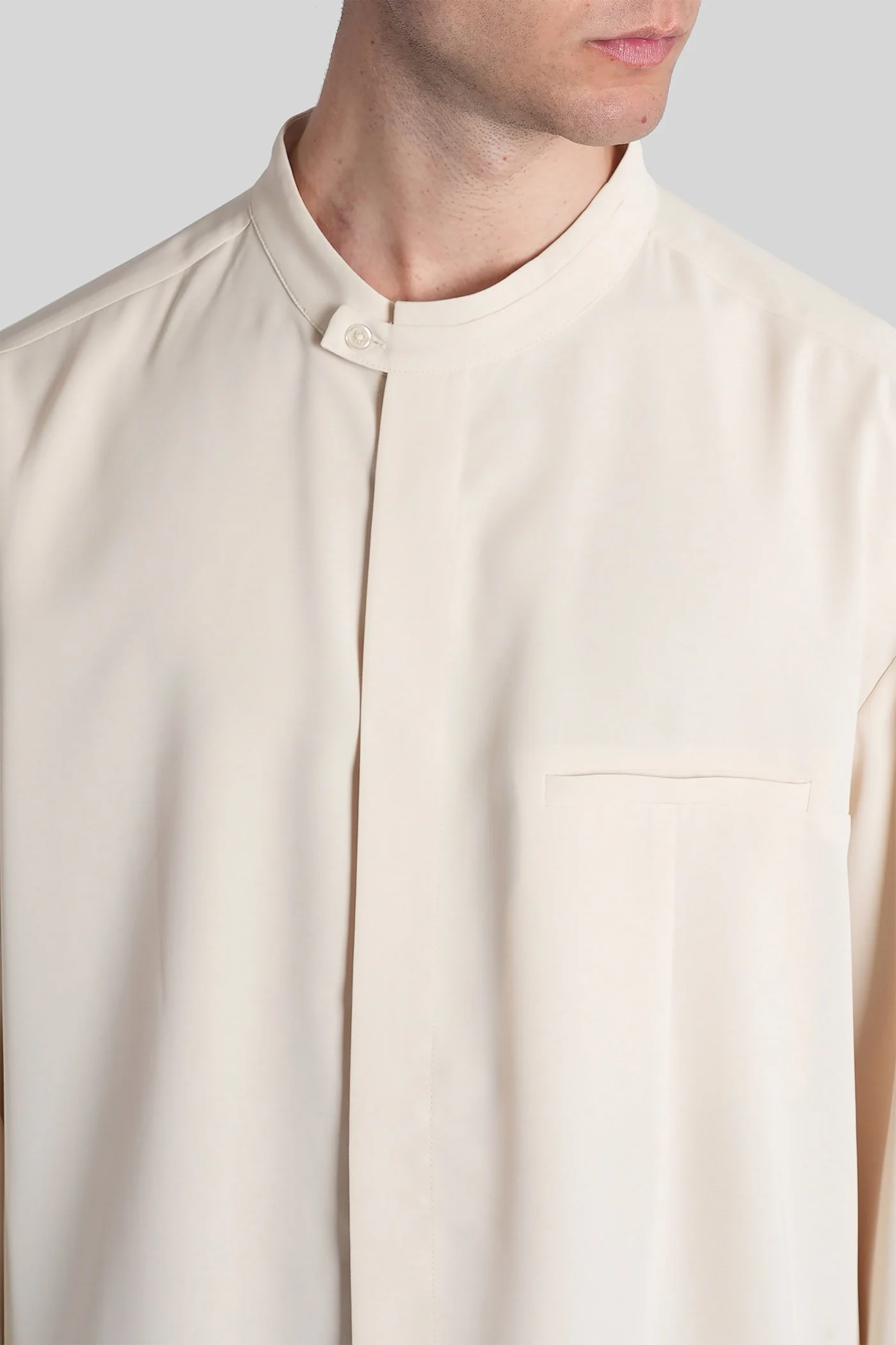 Shirt in beige polyester - Image 5