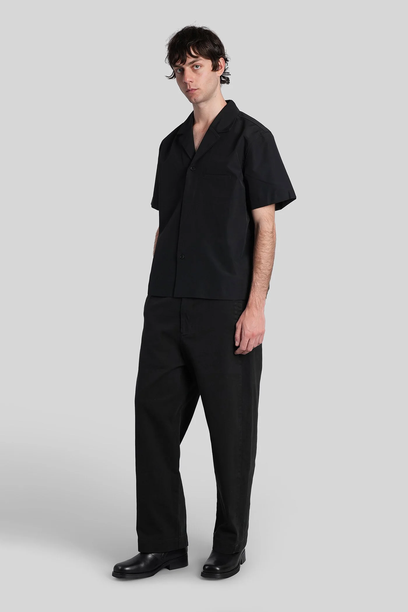 Shirt in black cotton - Image 2