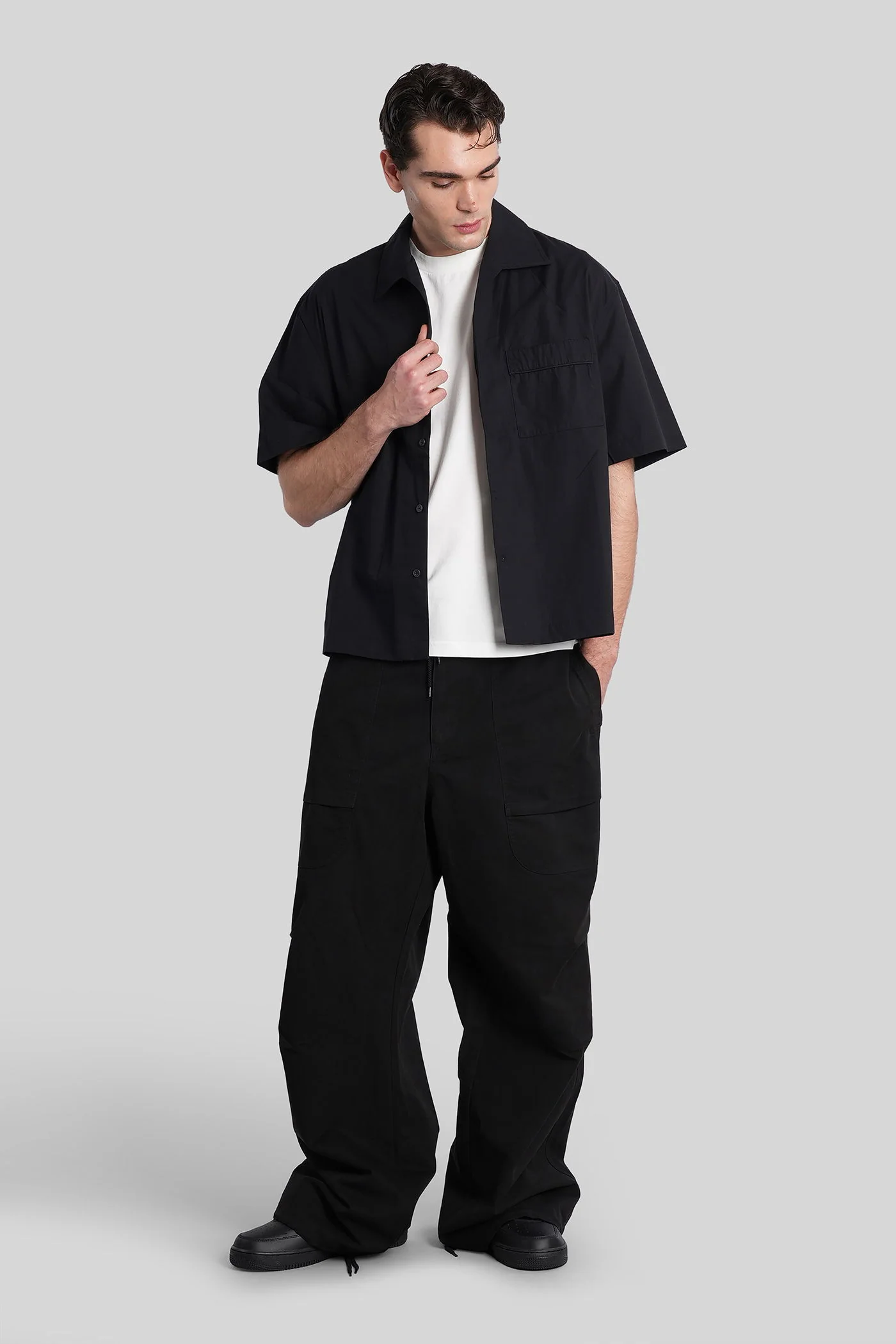 Shirt in black cotton - Image 2