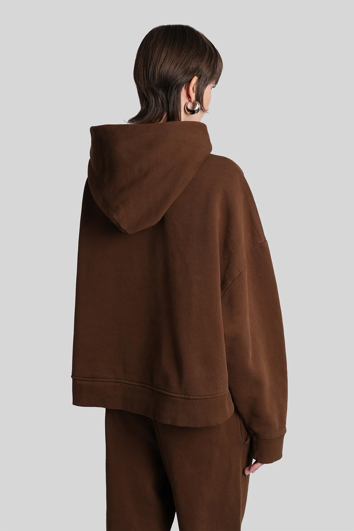 Sweatshirt in brown cotton - Image 3