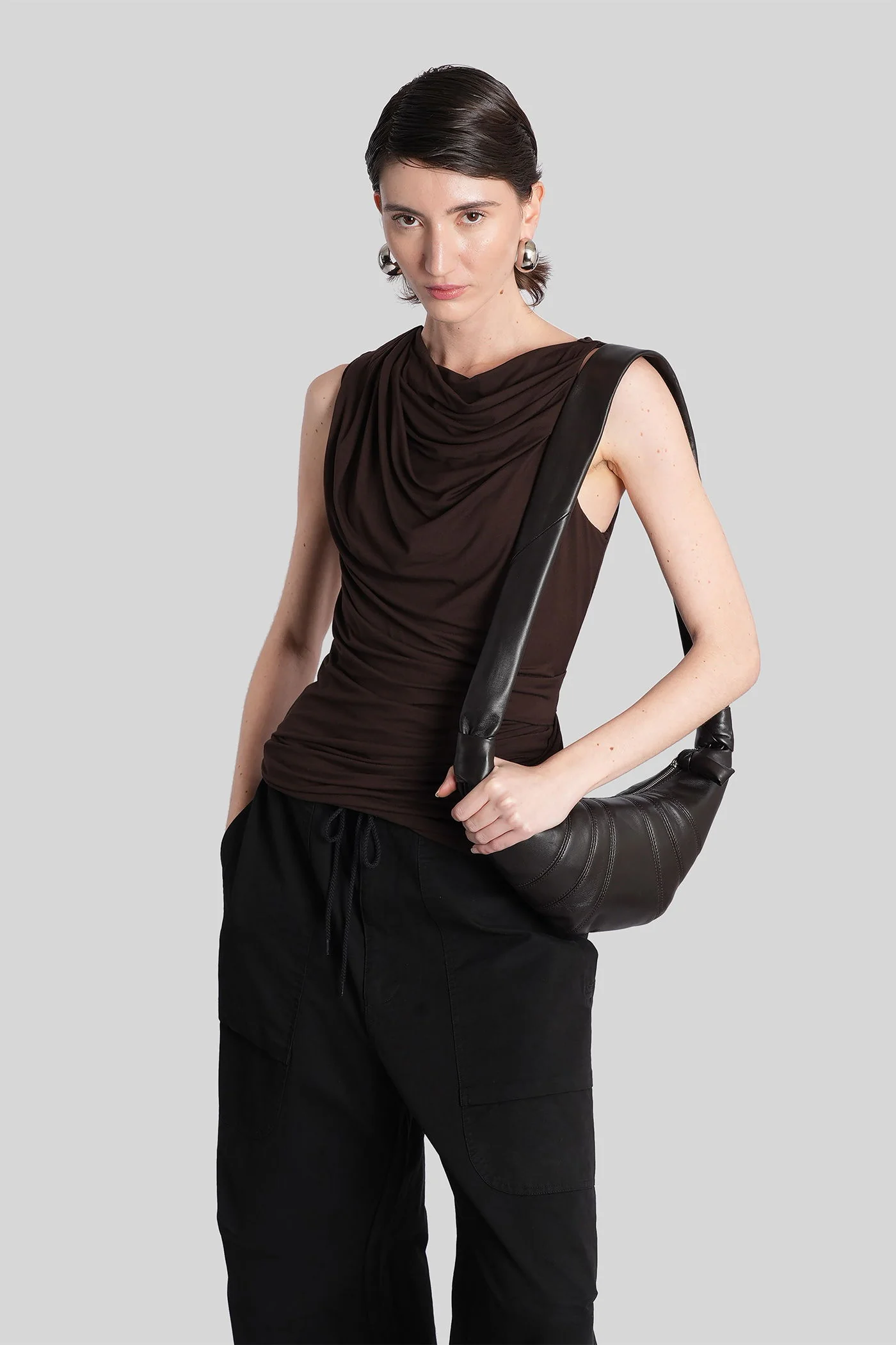 Topwear in brown viscose - Image 2
