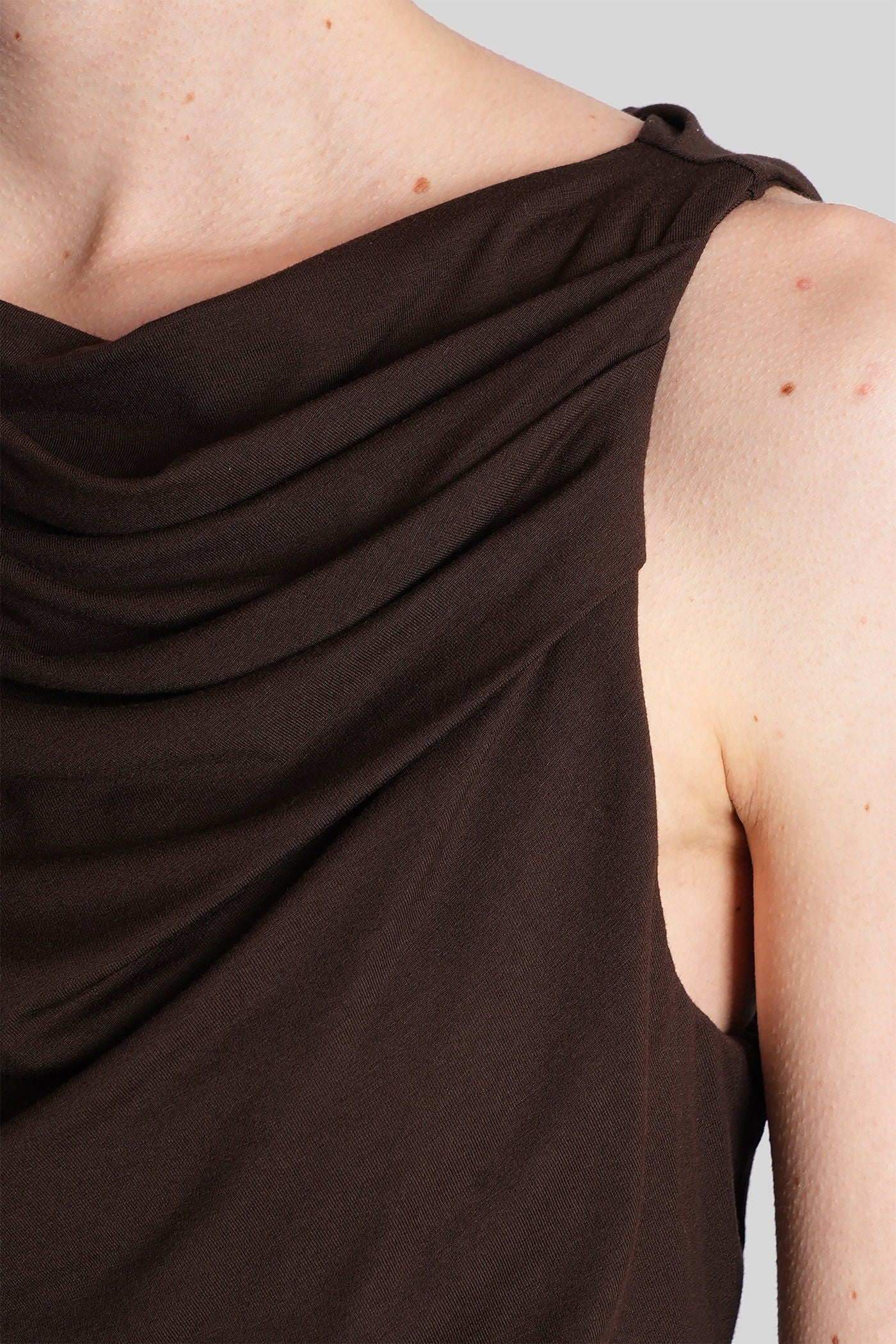 Topwear in brown viscose - Image 4