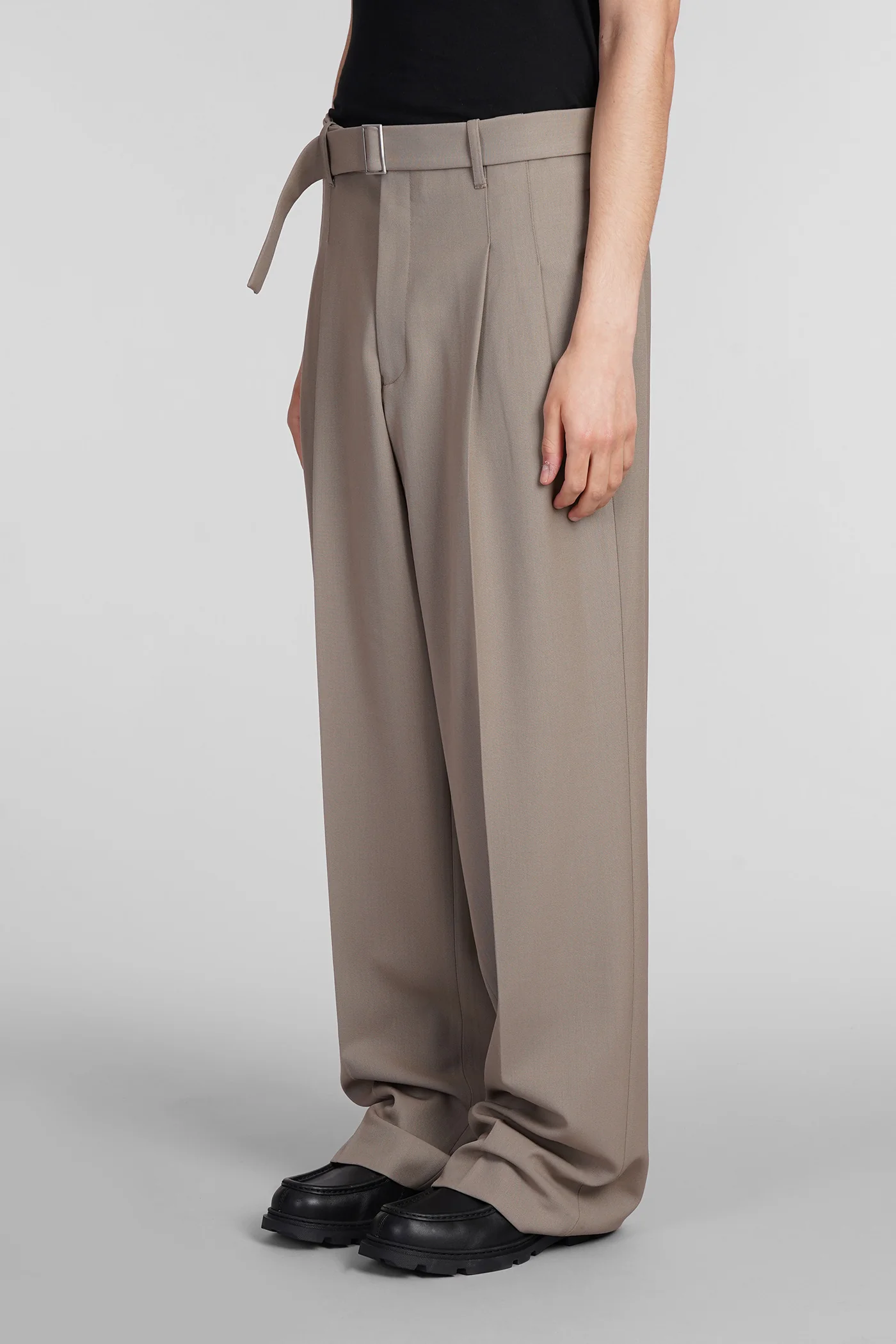 Pants in beige wool - Image 4