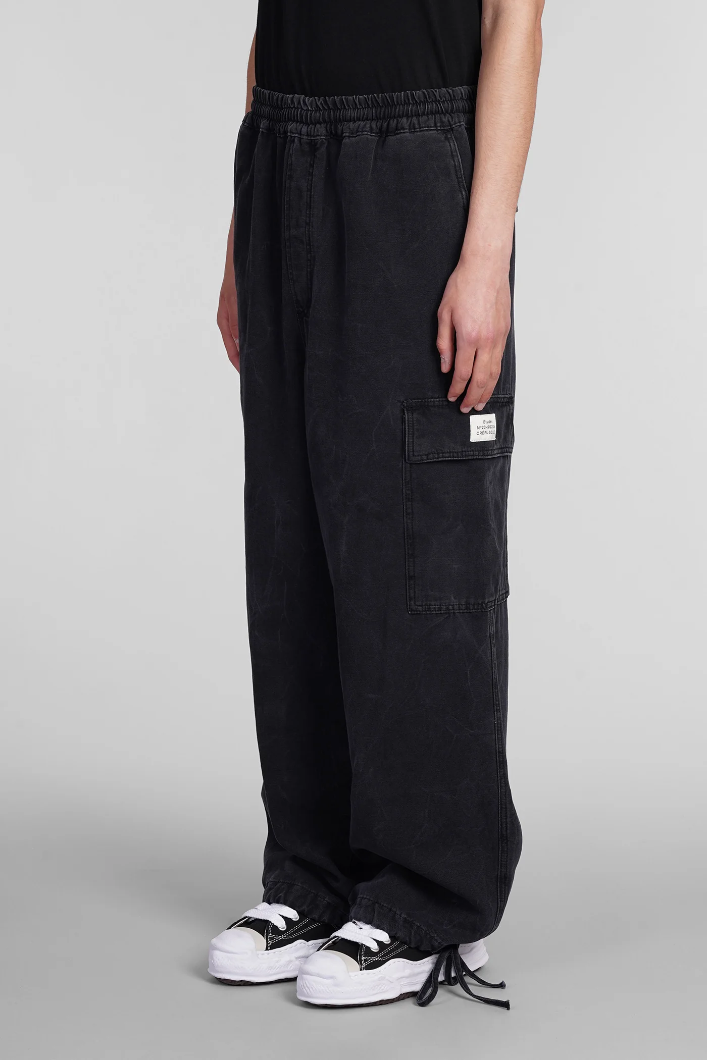Pants in black cotton - Image 54