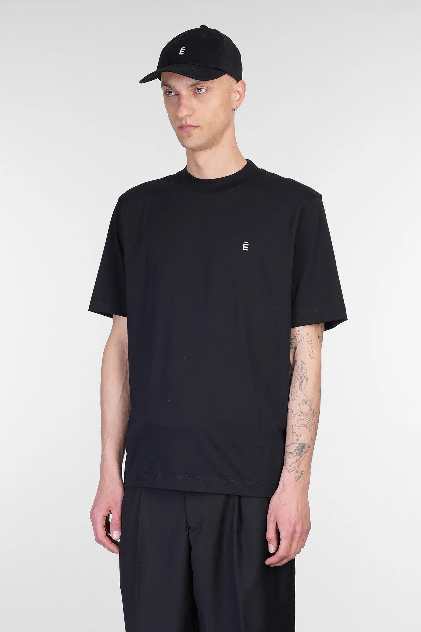 T-Shirt in black cotton - Image 4
