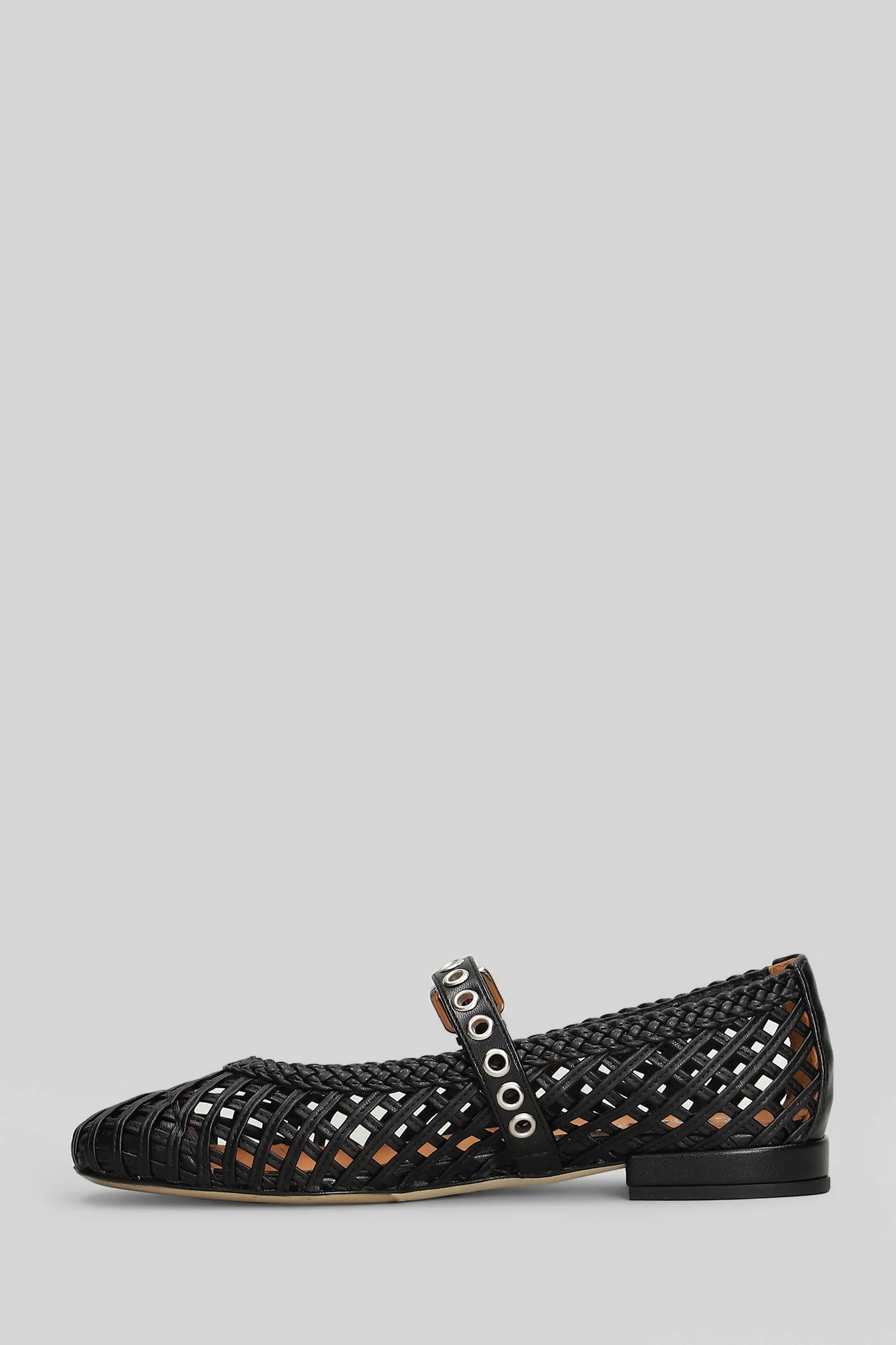 Ballet flats in black leather - Image 3