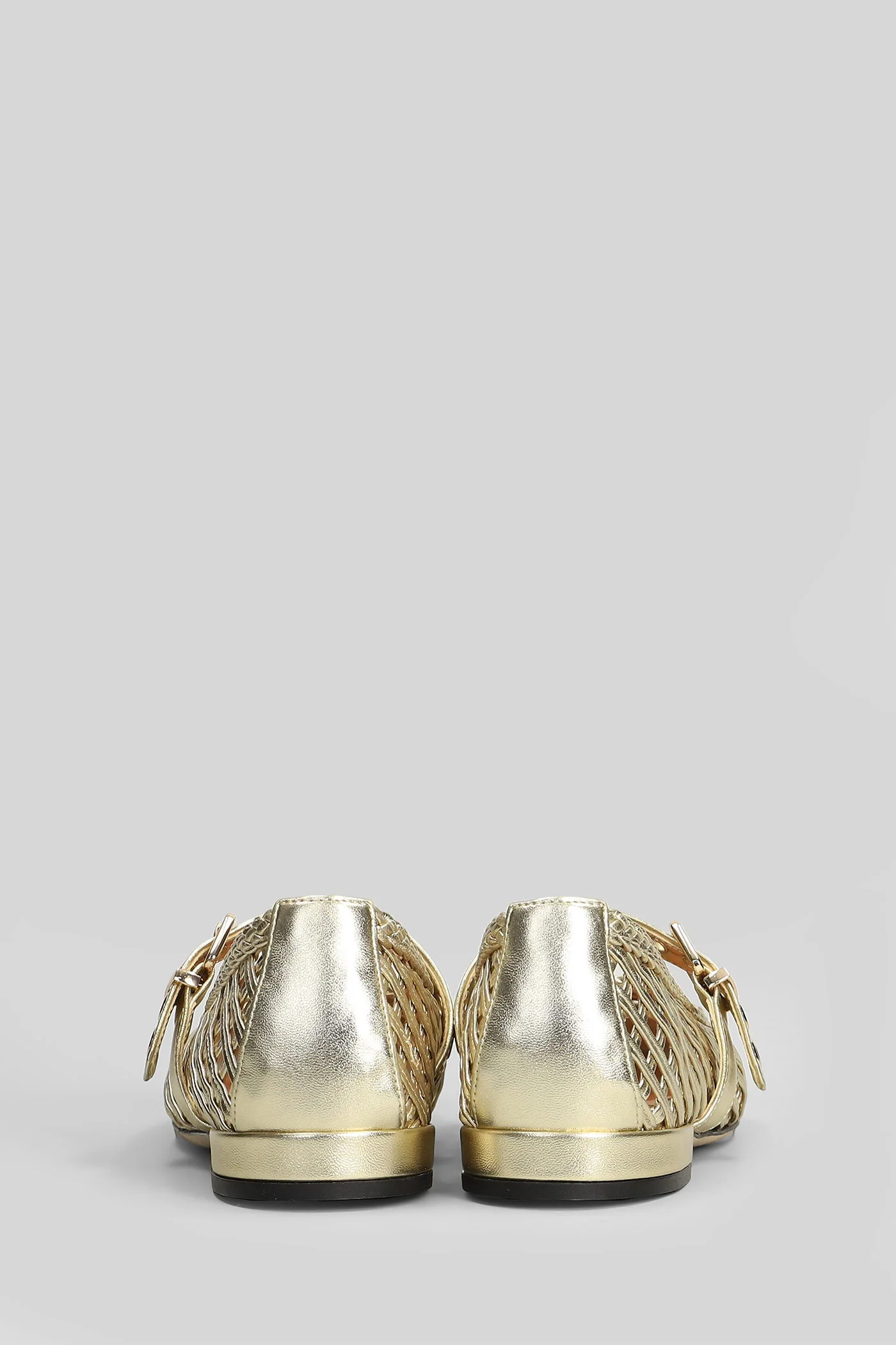 Ballet flats in platinum leather - Image 4
