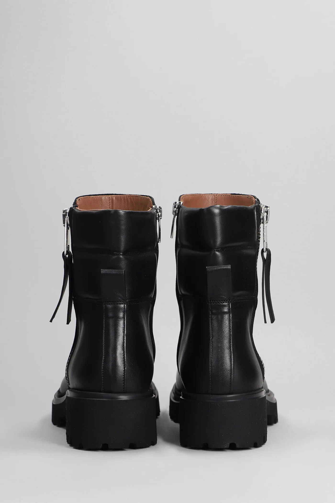 Combat boots in black leather - Image 4