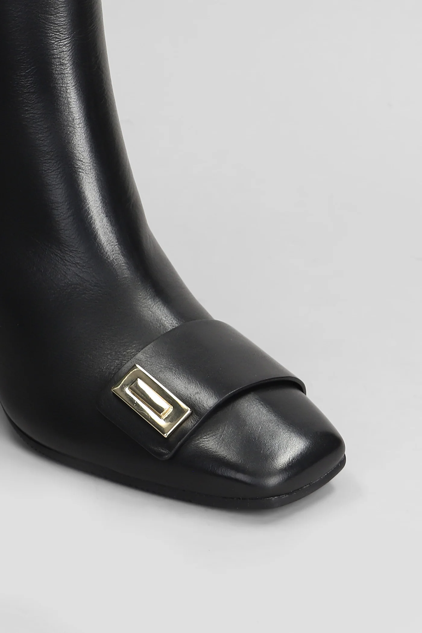 High heels Ankle boots in black leather - Image 5