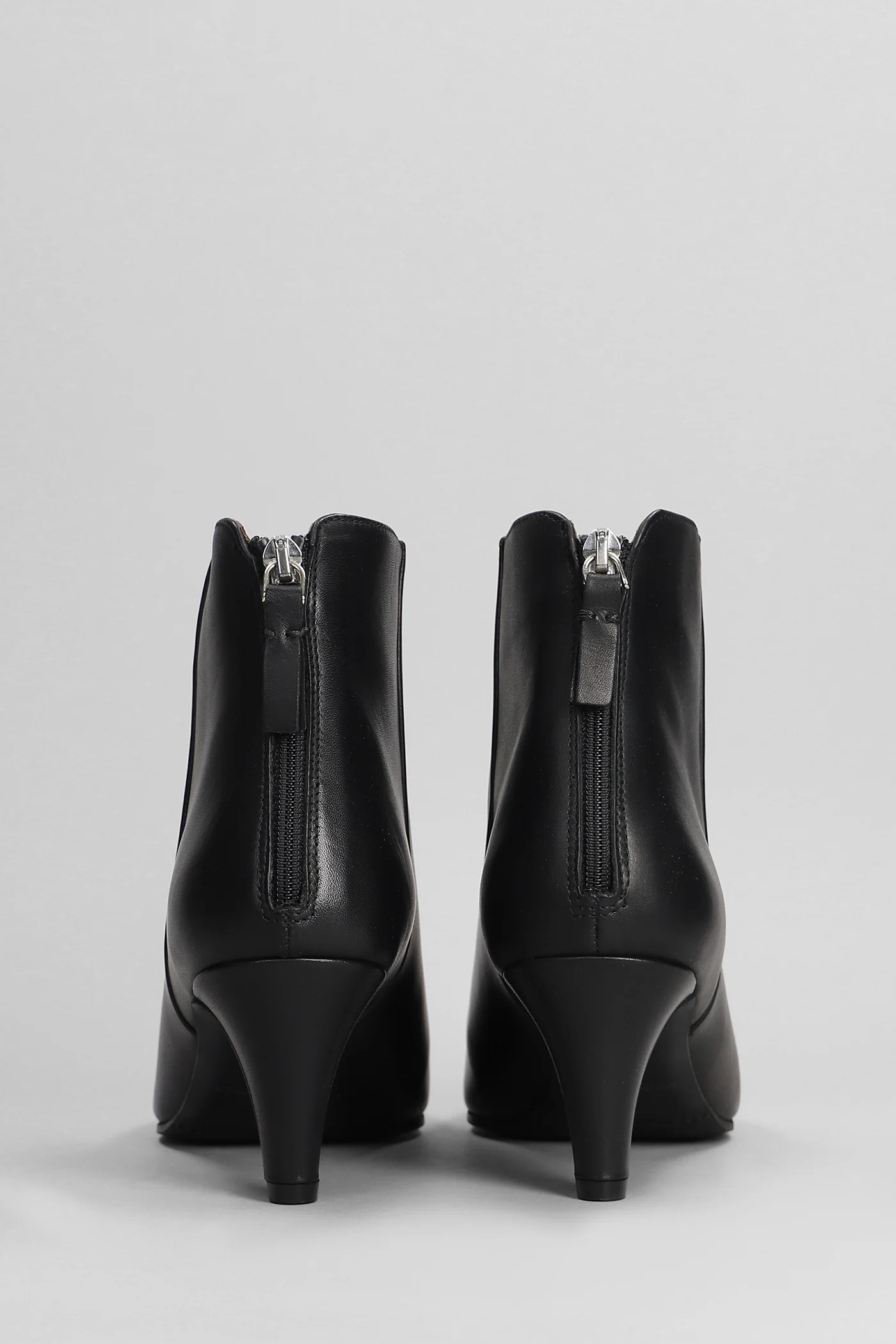 High heels Ankle boots in black leather - Image 4
