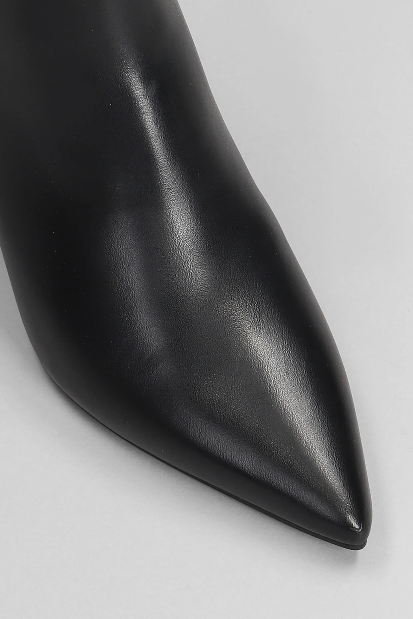 High heels Ankle boots in black leather - Image 5